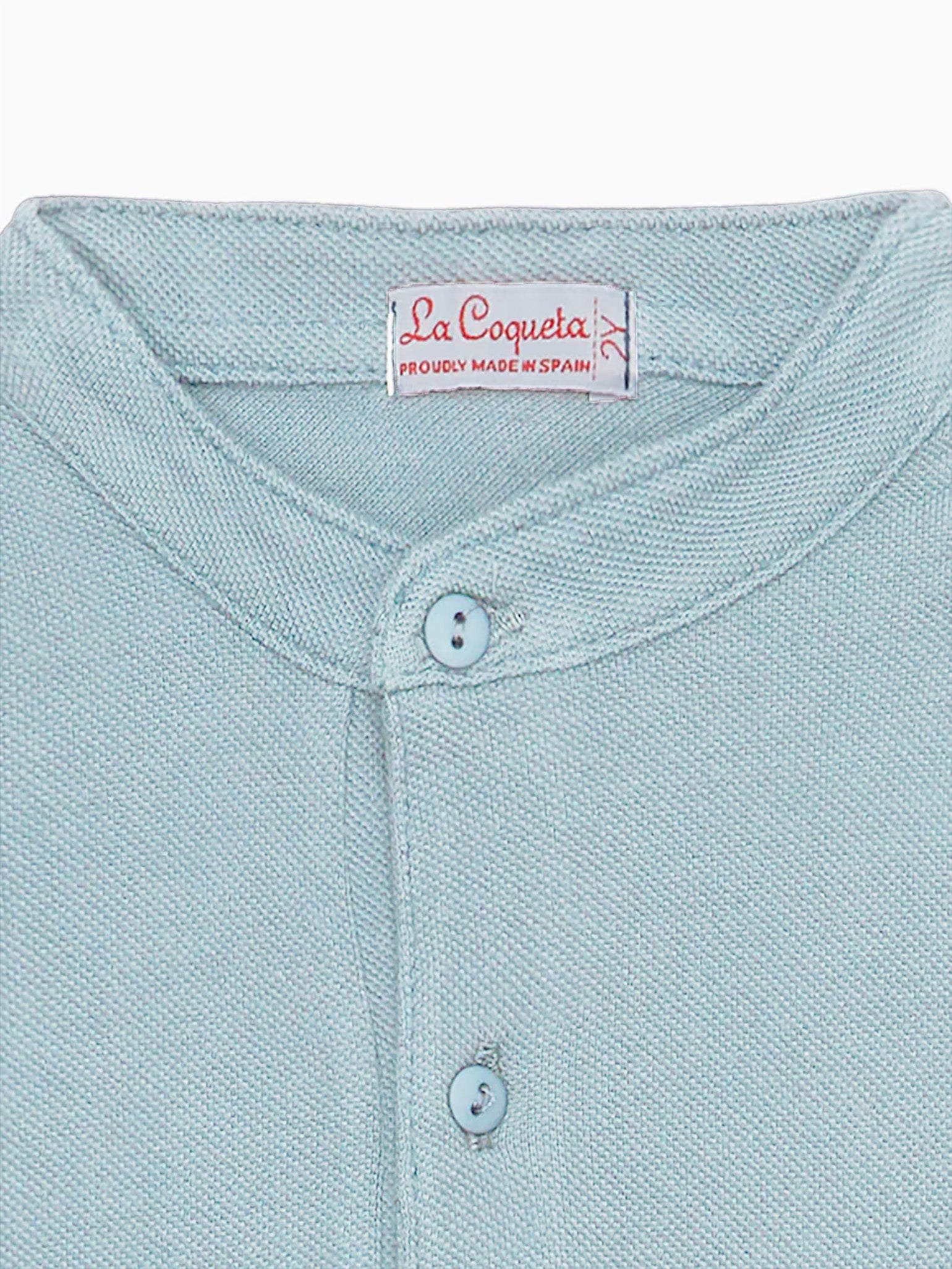 Sage Green Alcomo Long Sleeve Boy Polo Shirt
