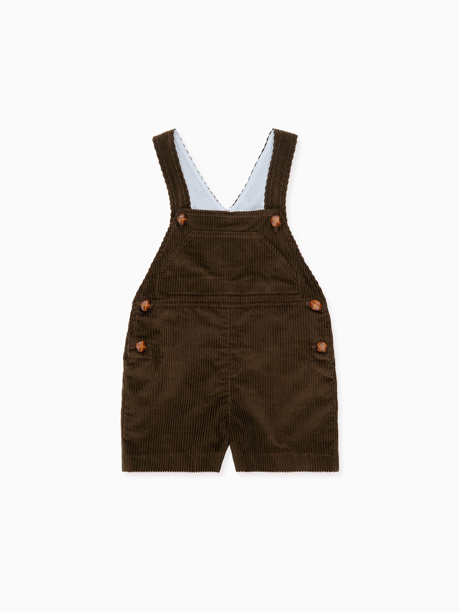 Chocolate Brown Salma Corduroy Baby Dungarees