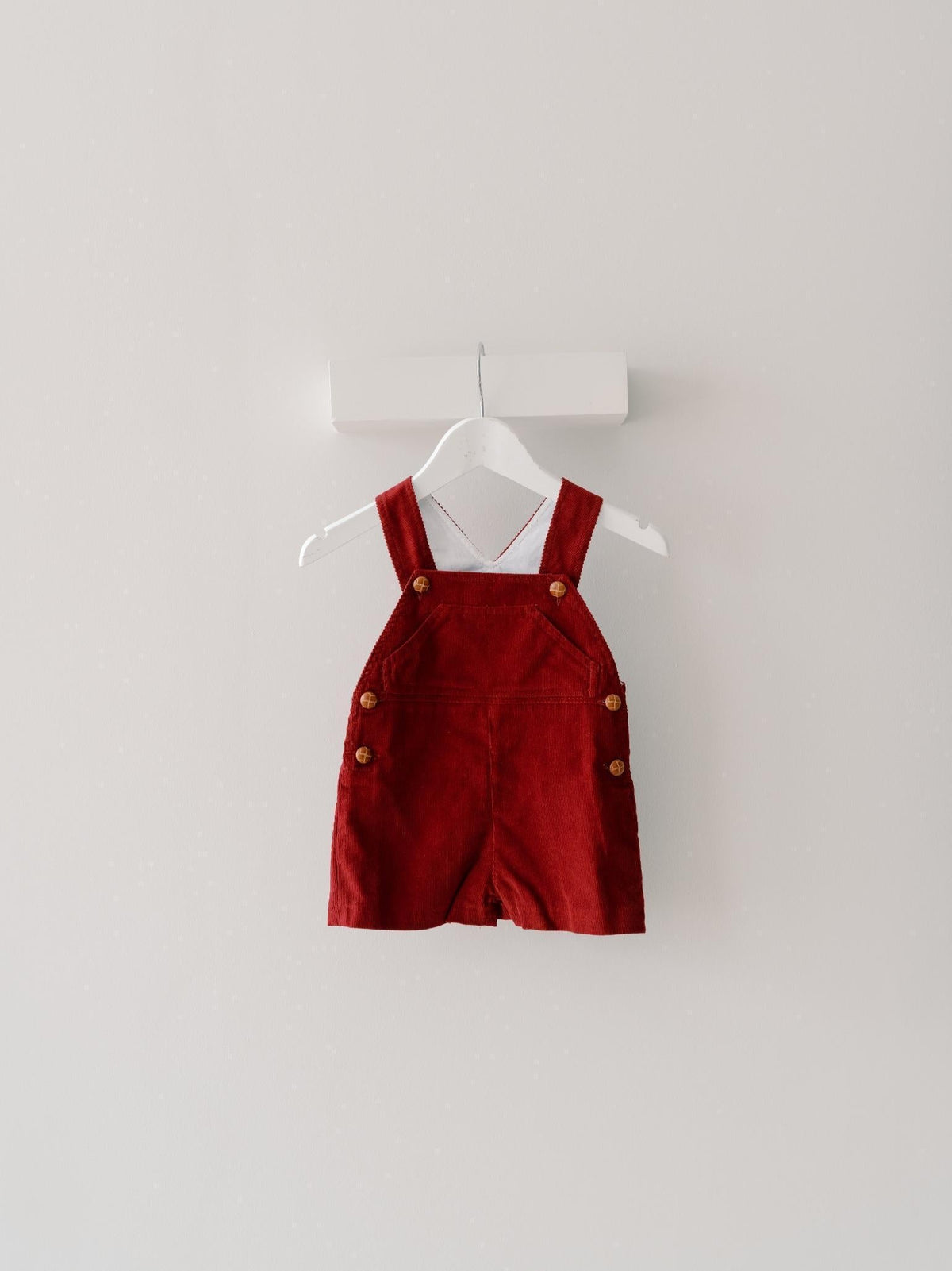 Burgundy Salma Corduroy Baby Dungarees