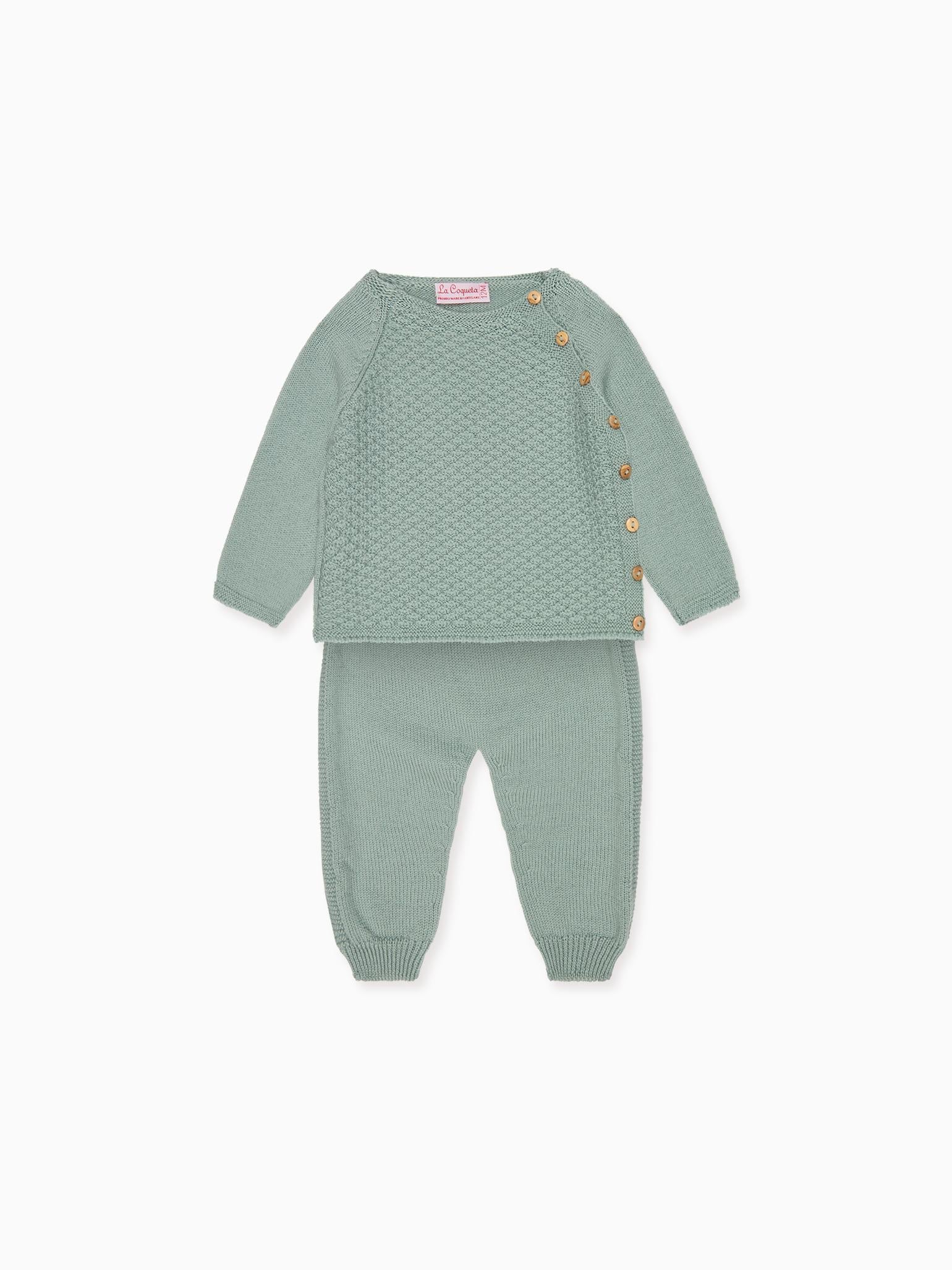 Sage Samuel Merino Baby Knitted Set