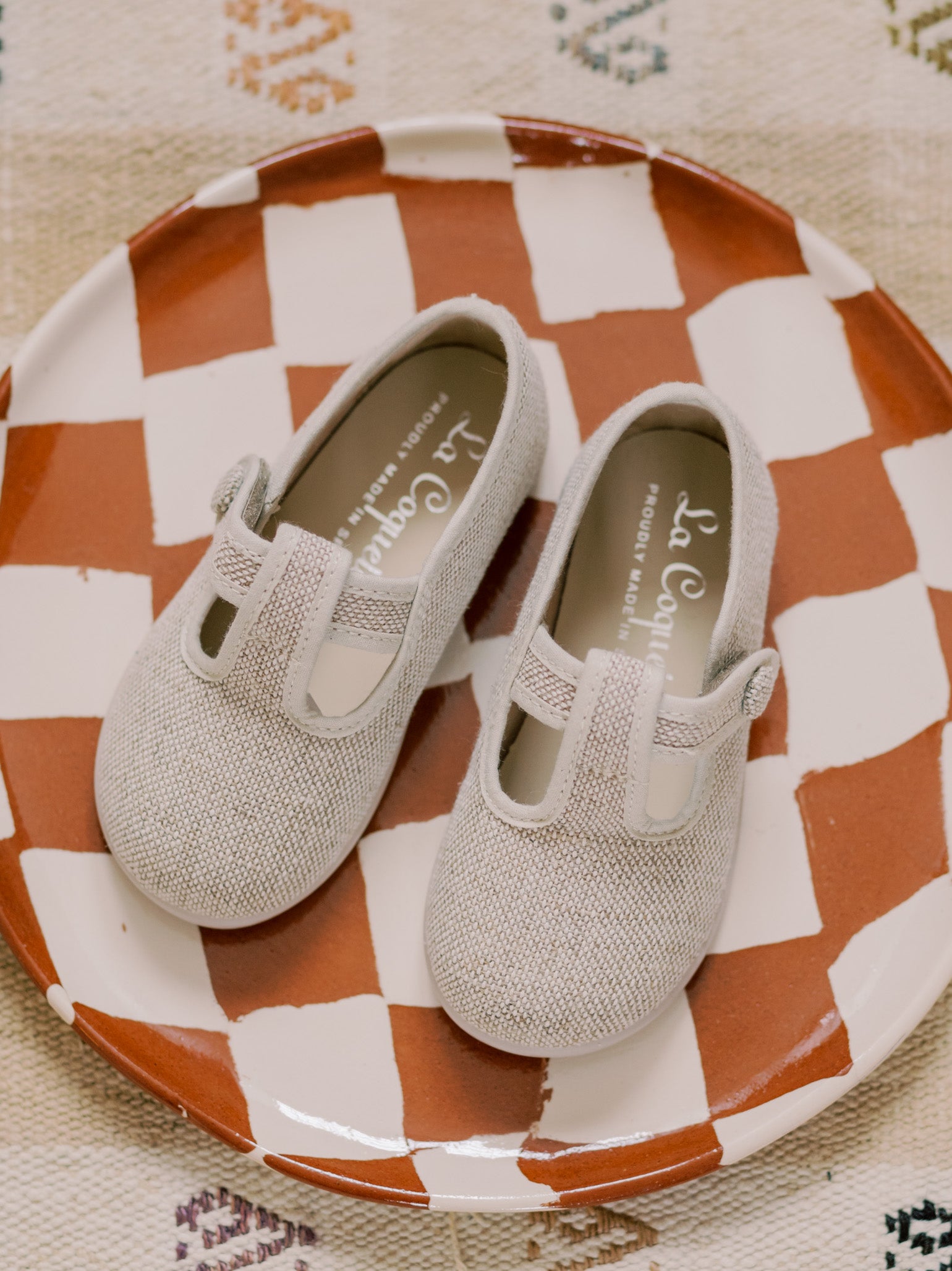 Sand Pedro Canvas Baby T-Bar Espadrille