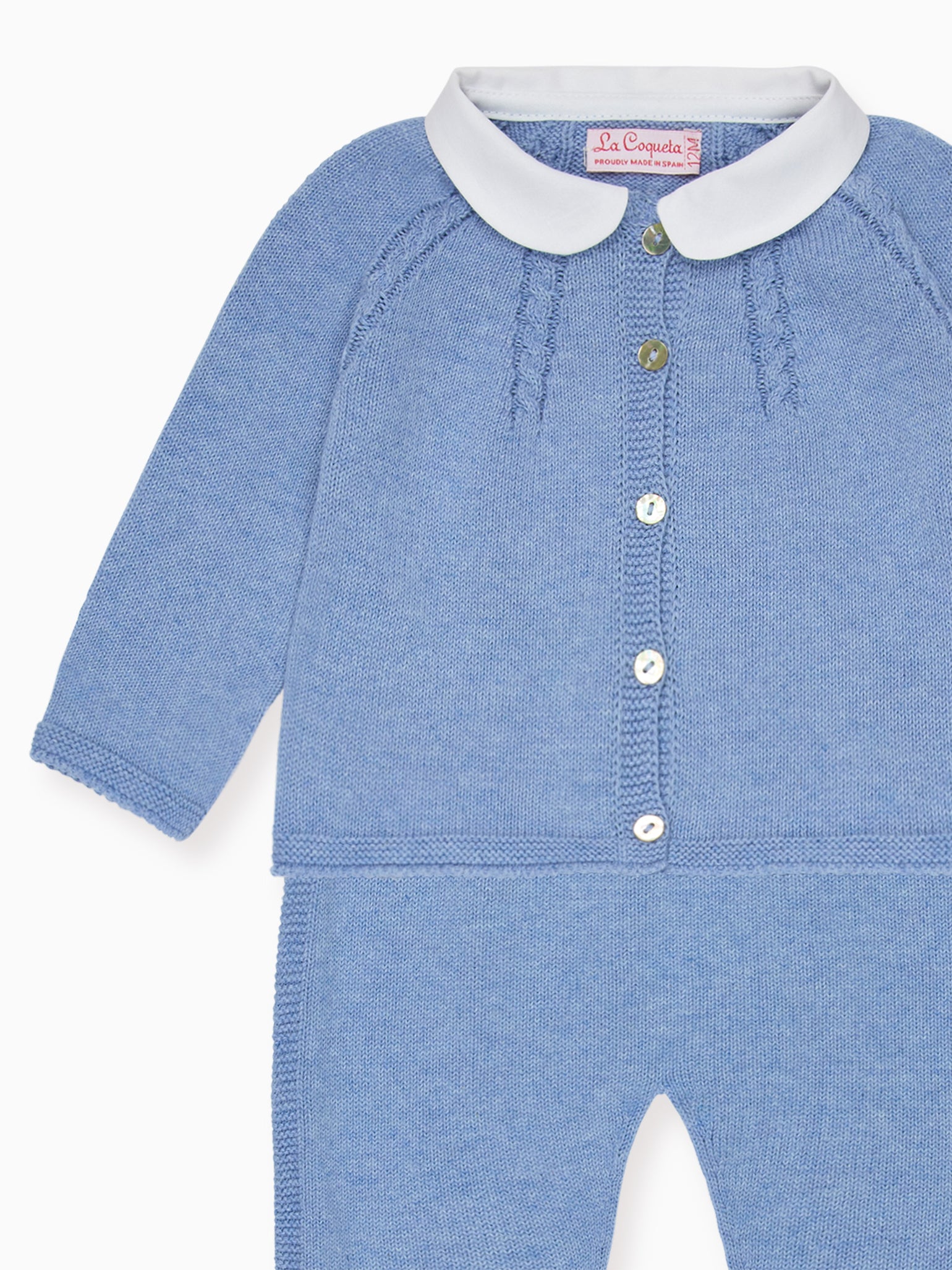 Blue Sanson Cotton Baby Knitted Set