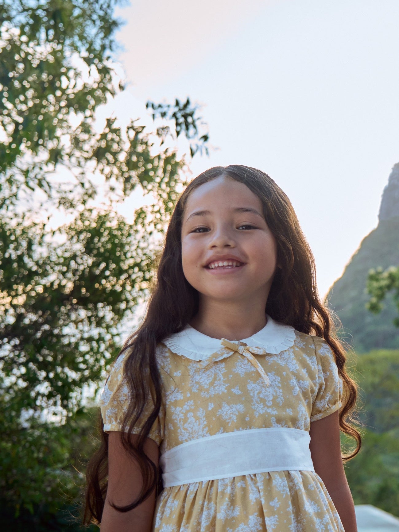 Yellow Toile Sara Girl Dress