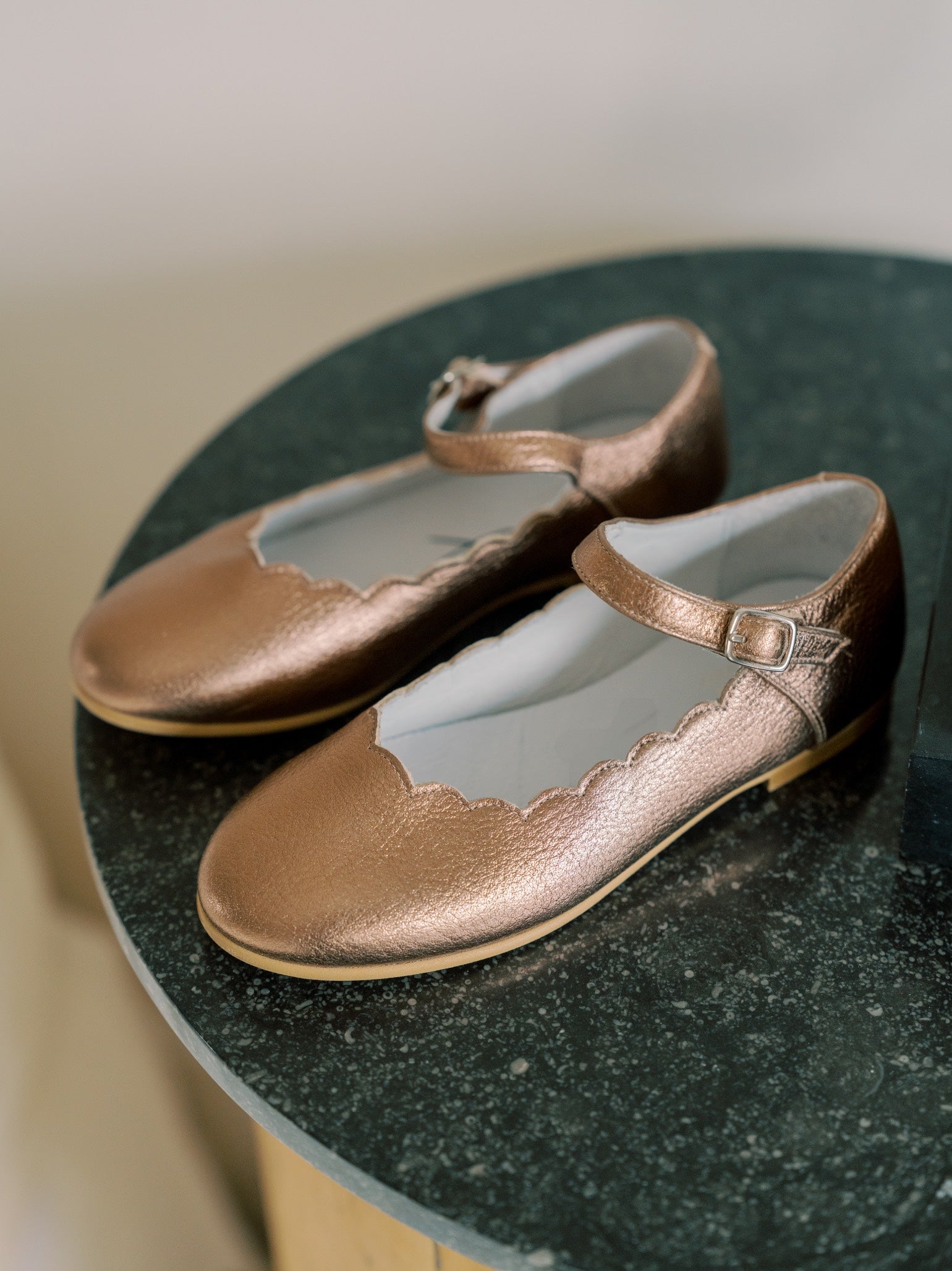 Rose Gold Girl Scallop Mary Jane