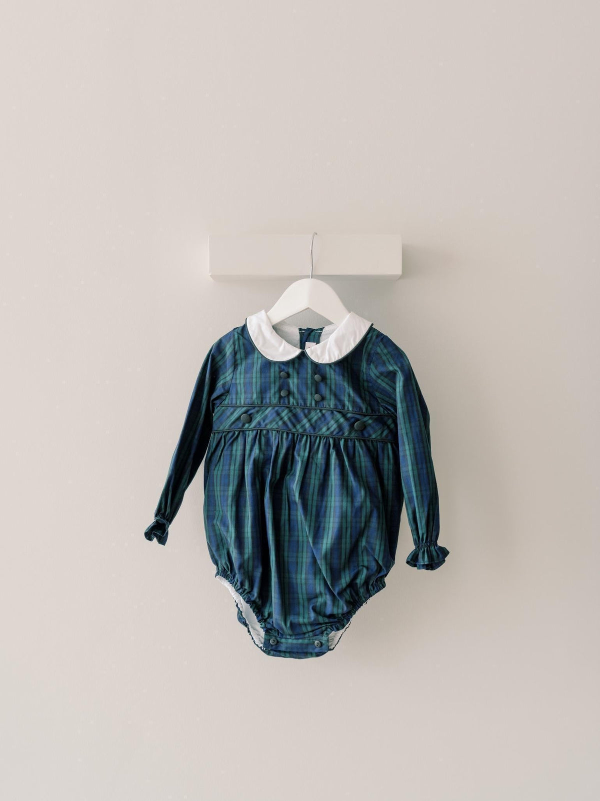 Navy Check Senna Baby Romper