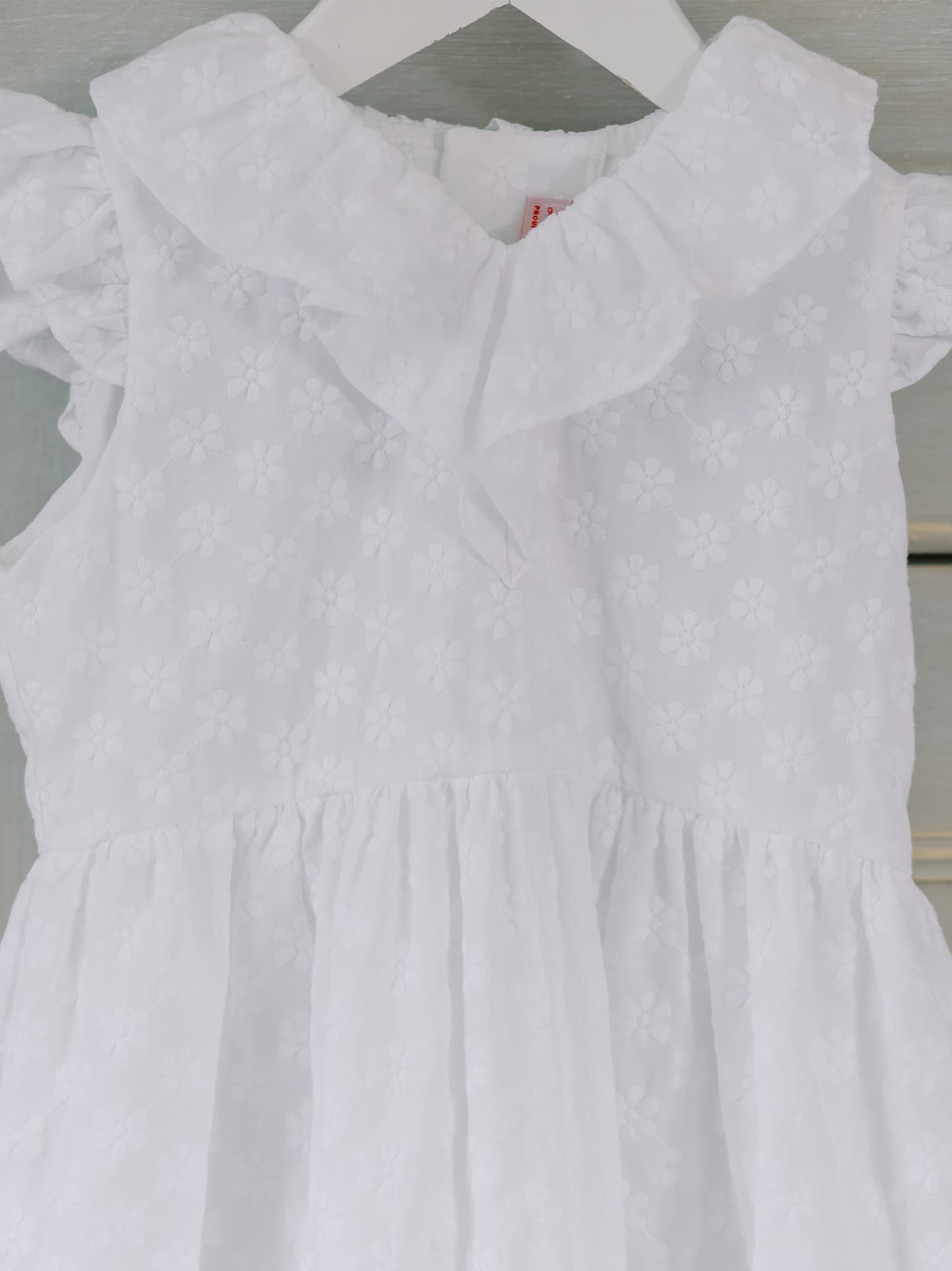 White Serafina Girl Embroidered Dress