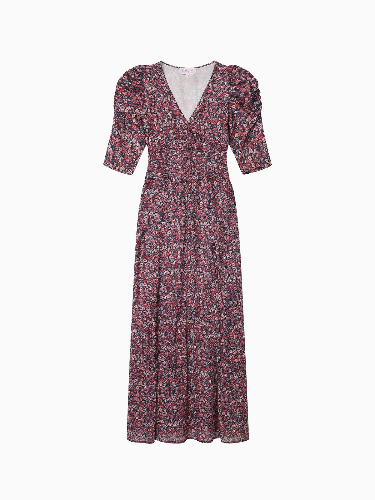Navy Floral Siena Womens Long Dress