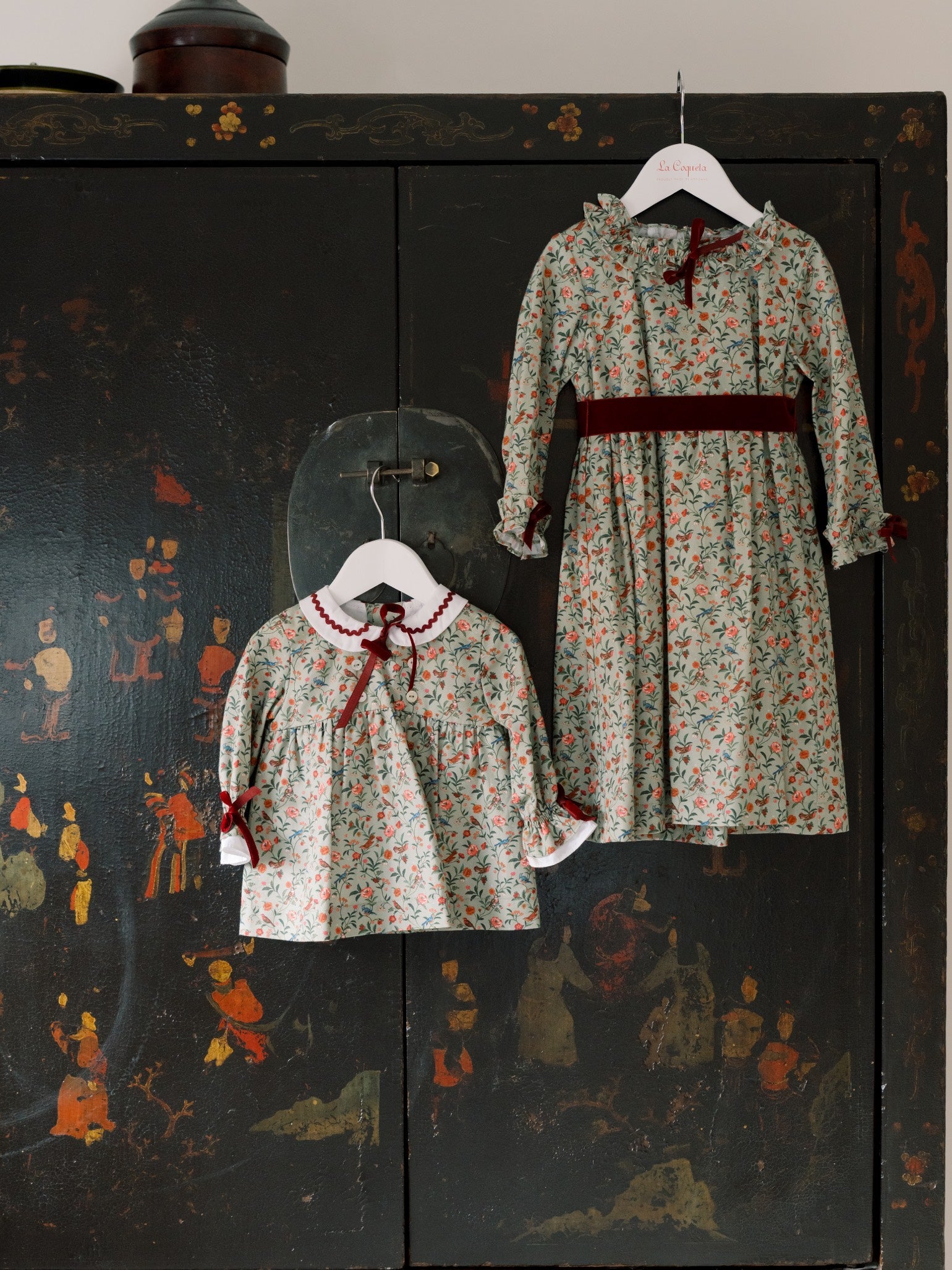 Sage Bird Floral Silas Girl Dress