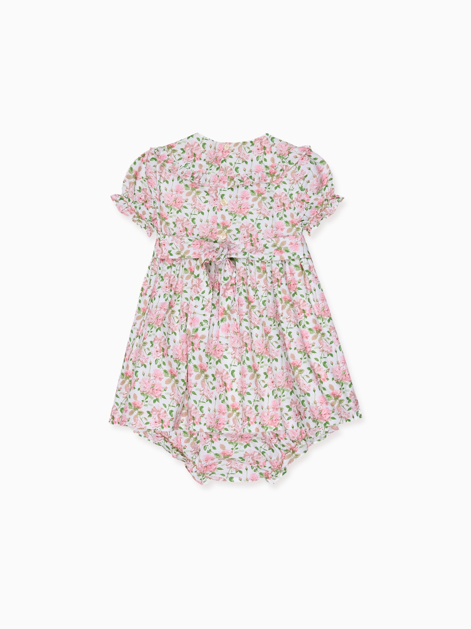 Ivory Floral Silvana Baby Girl Hand-Smocked Set