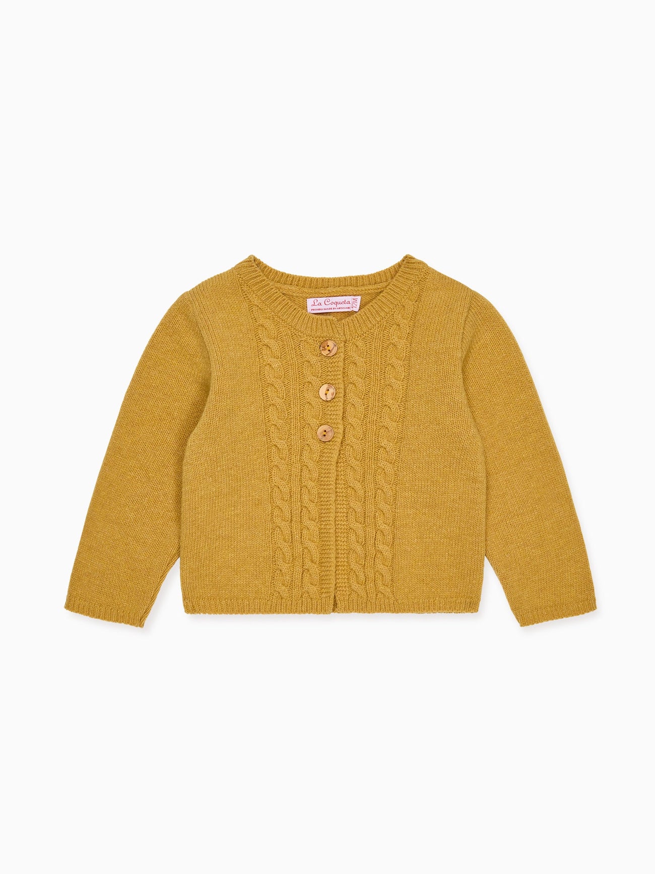 Mustard Silvana Merino Baby Cardigan