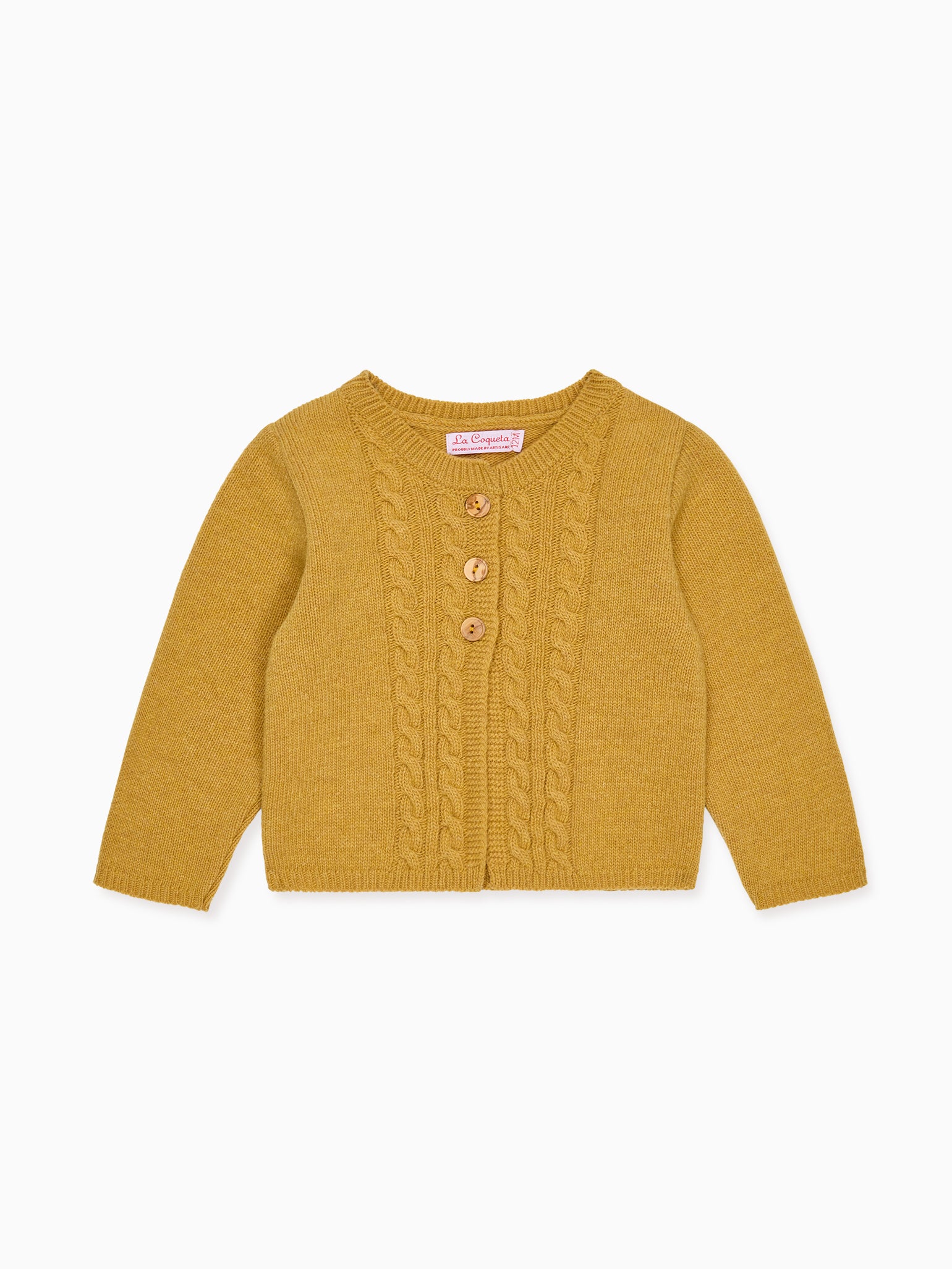 Mustard Silvana Merino Baby Cardigan