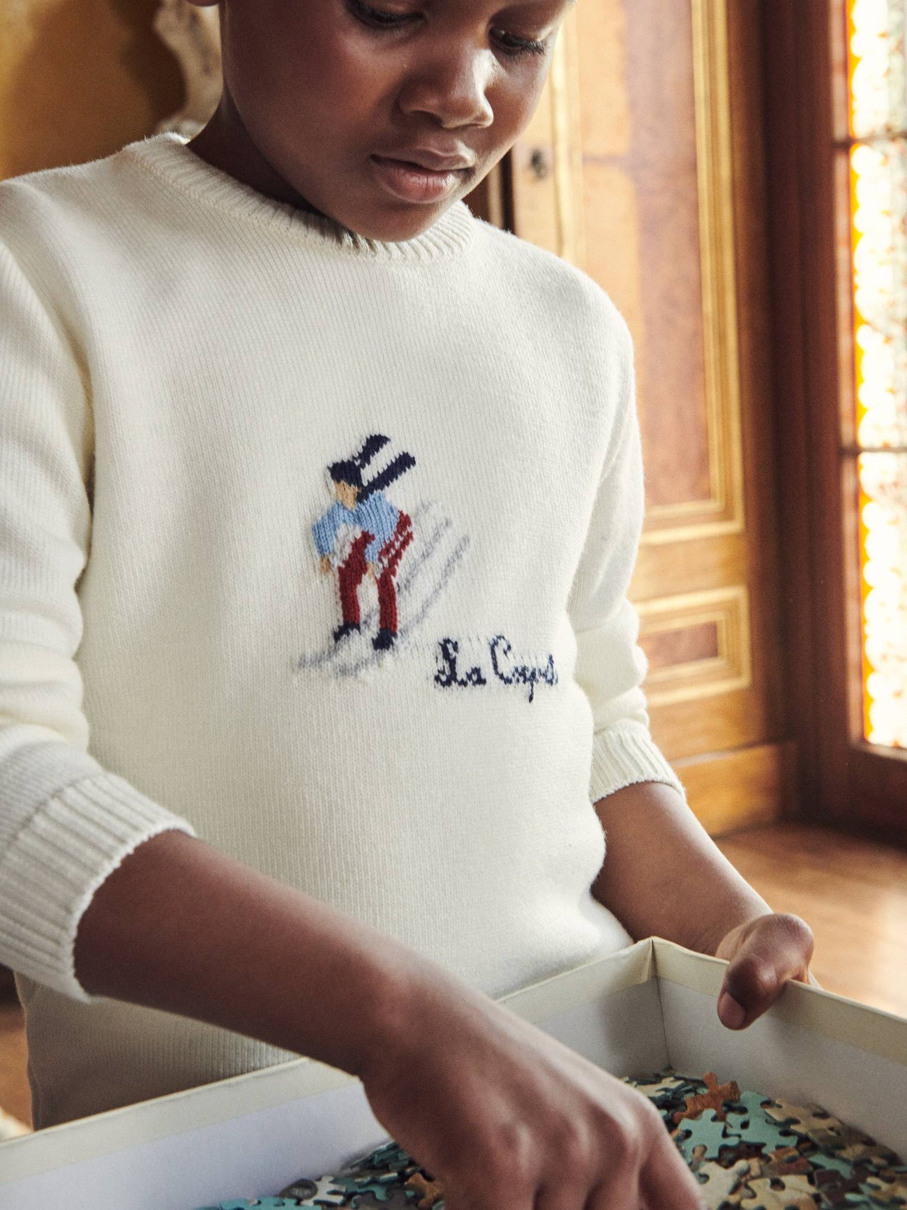 Ivory Ski Merino Kids Jumper