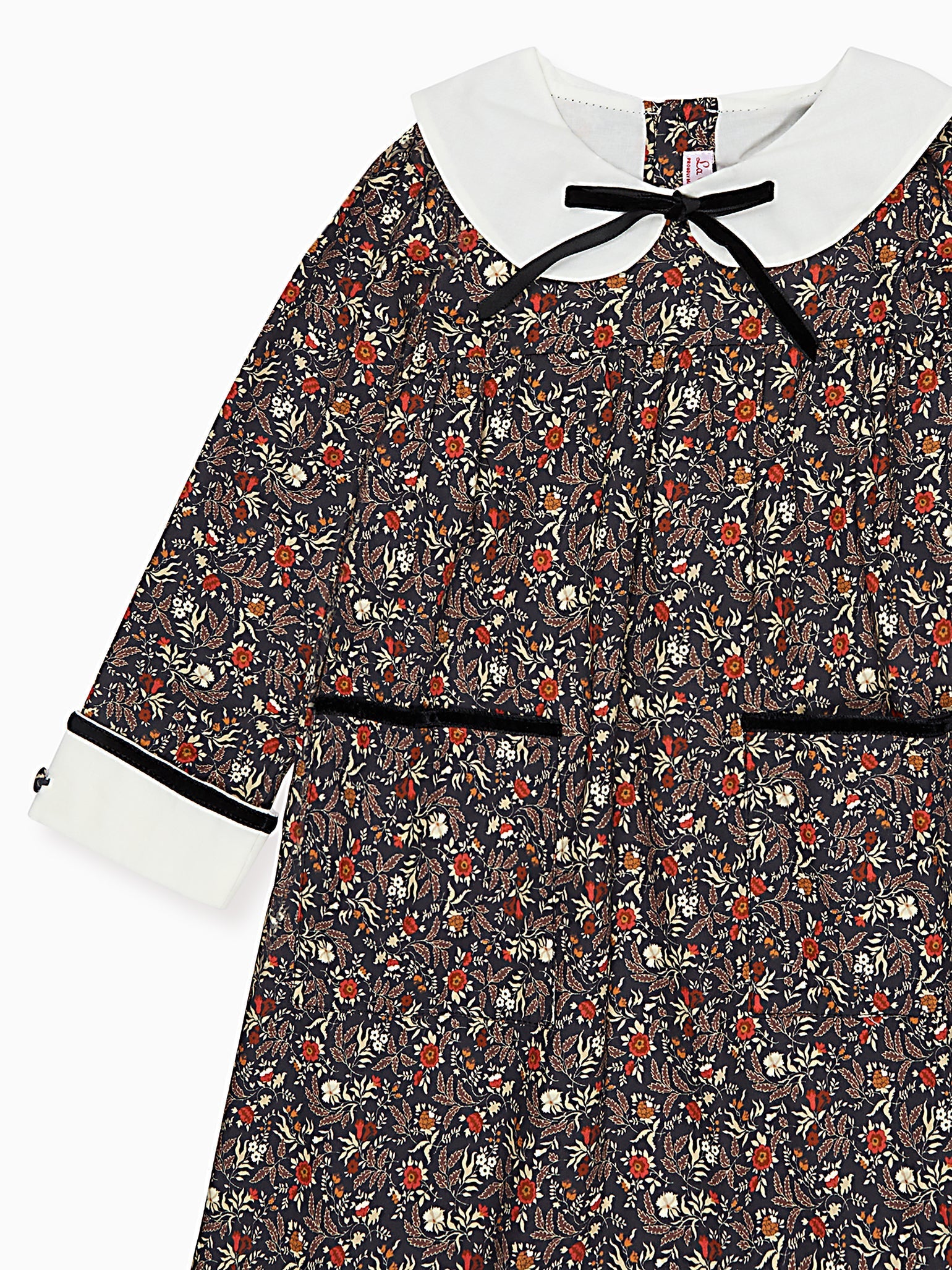 Navy Floral Sofia Girl A-Line Dress