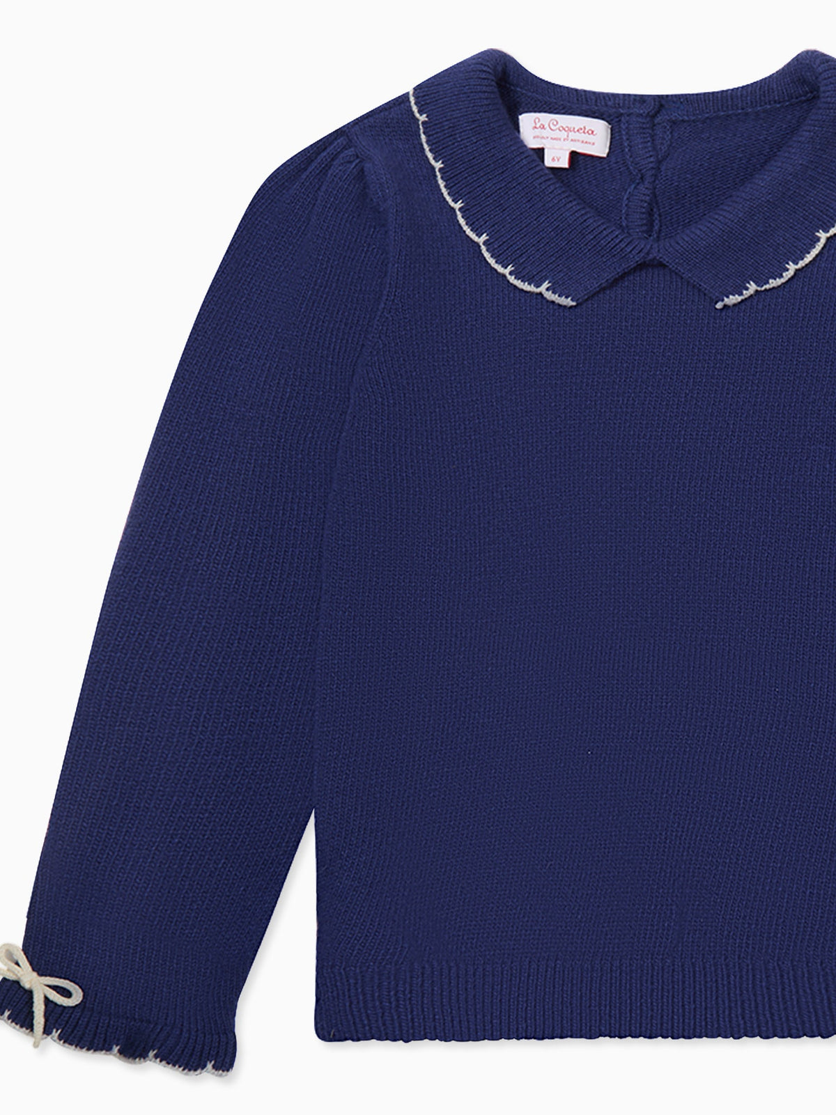 Navy Sylvia Merino Girl Jumper