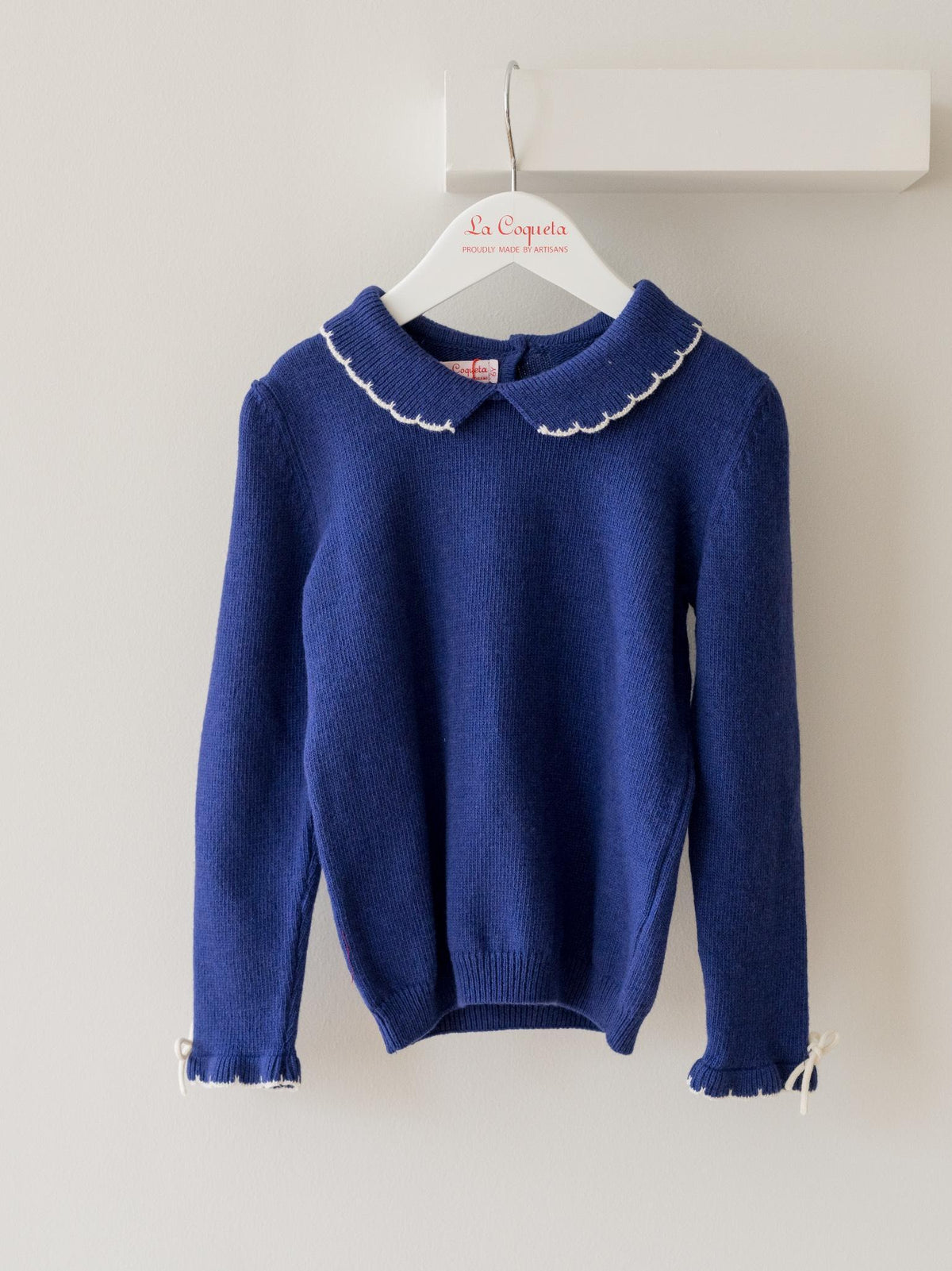 Navy Sylvia Merino Girl Jumper