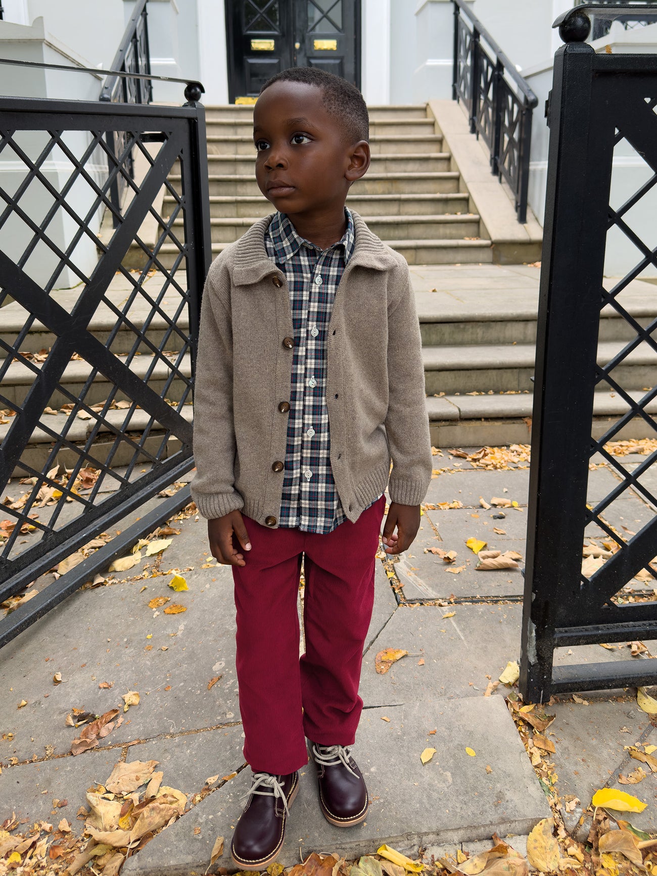 Teal Tartan Nico Long Sleeve Boy Shirt