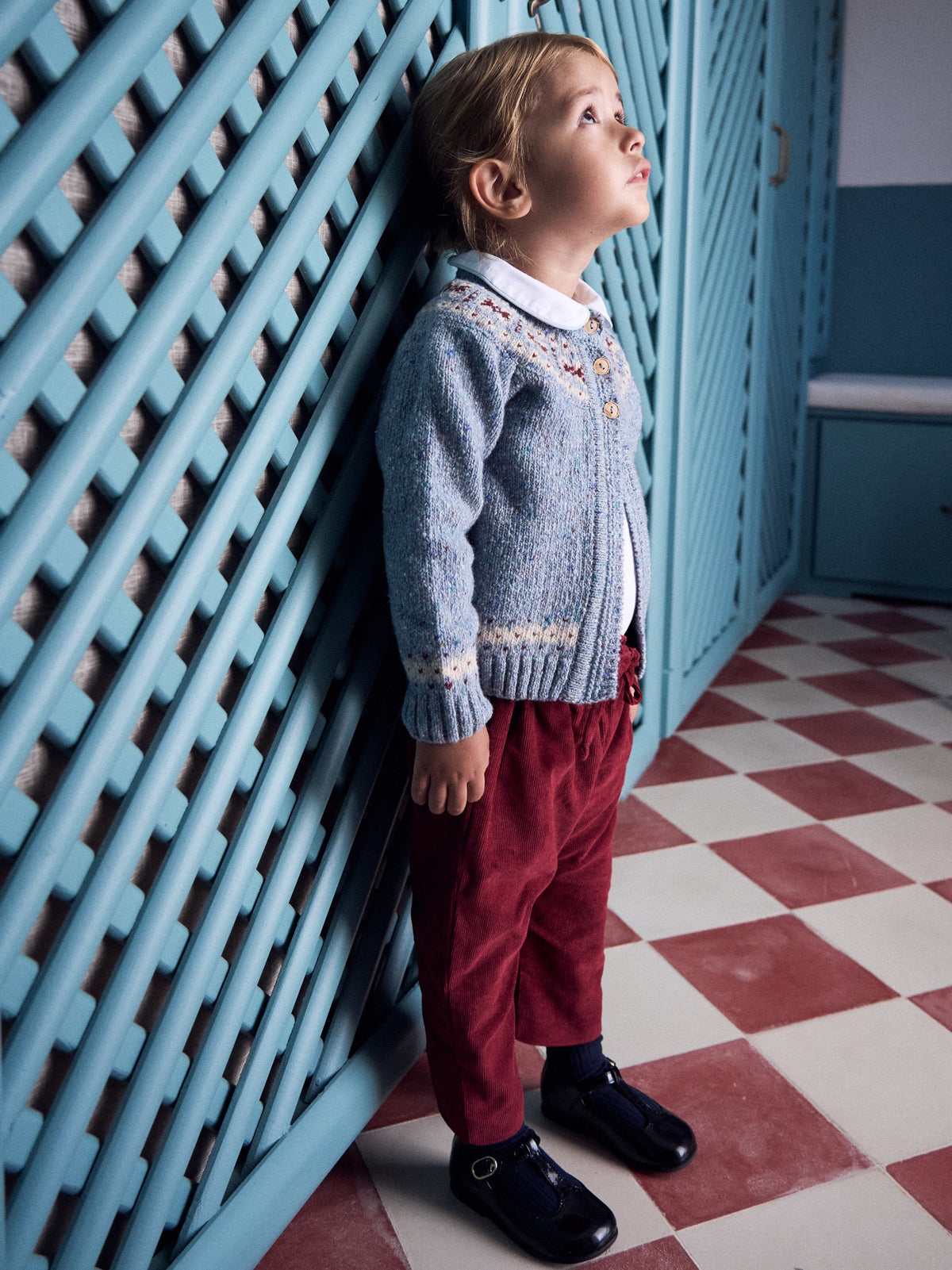Burgundy Alex Corduroy Baby Trousers
