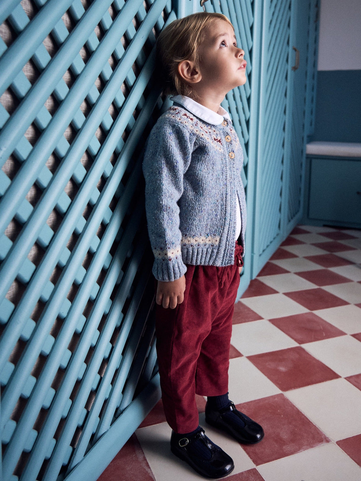 Burgundy Alex Corduroy Baby Trousers