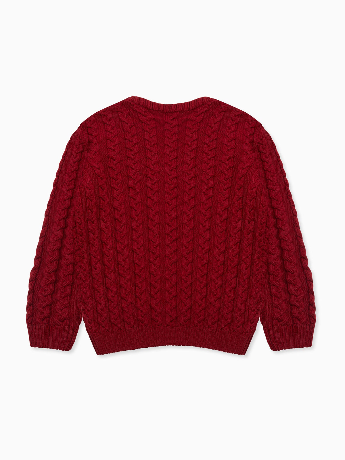 Burgundy Teo Merino Kids Jumper