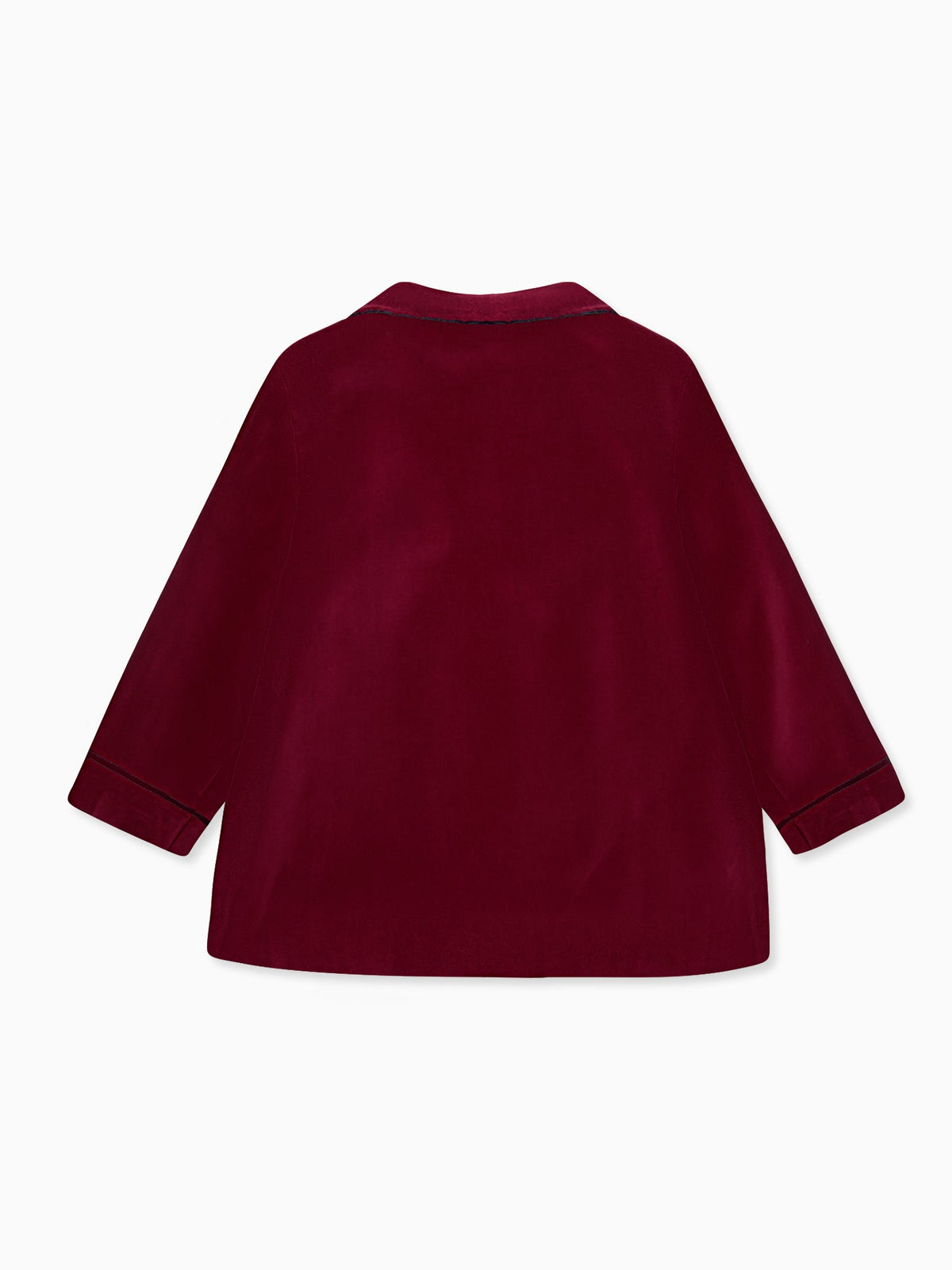 Burgundy Velvet Teodora Girl Jacket