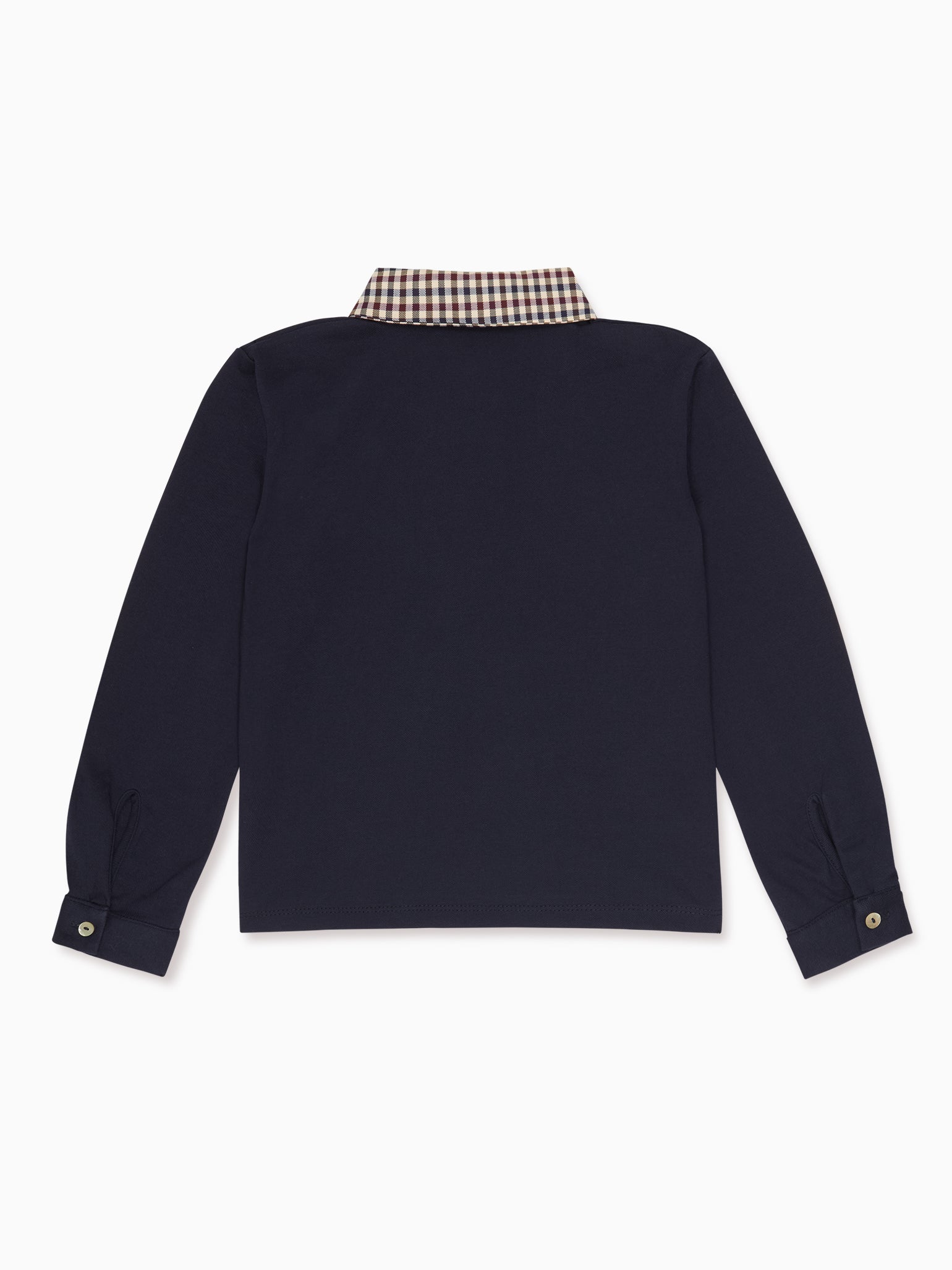 Navy Tijo Long Sleeve Boy Rugby Shirt