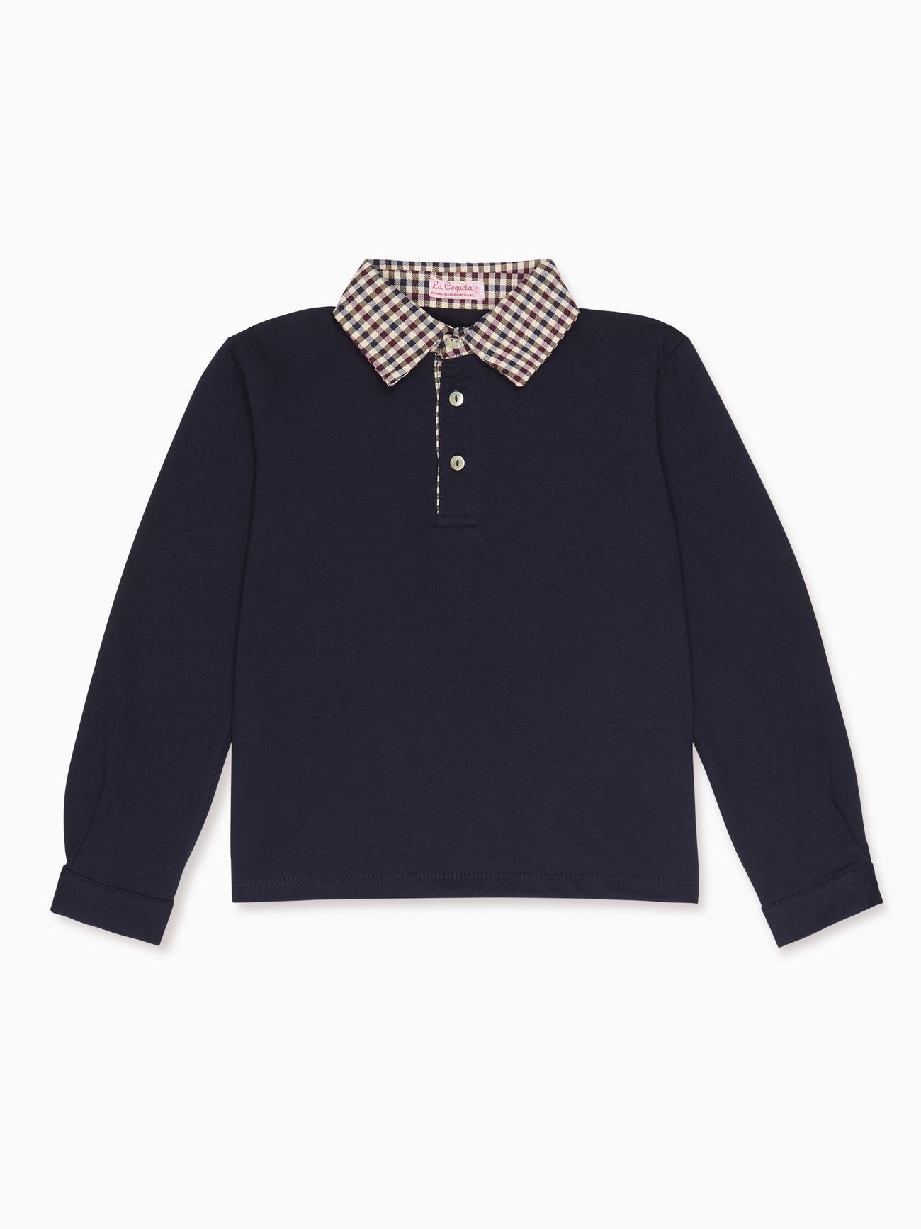 Navy Tijo Long Sleeve Boy Rugby Shirt