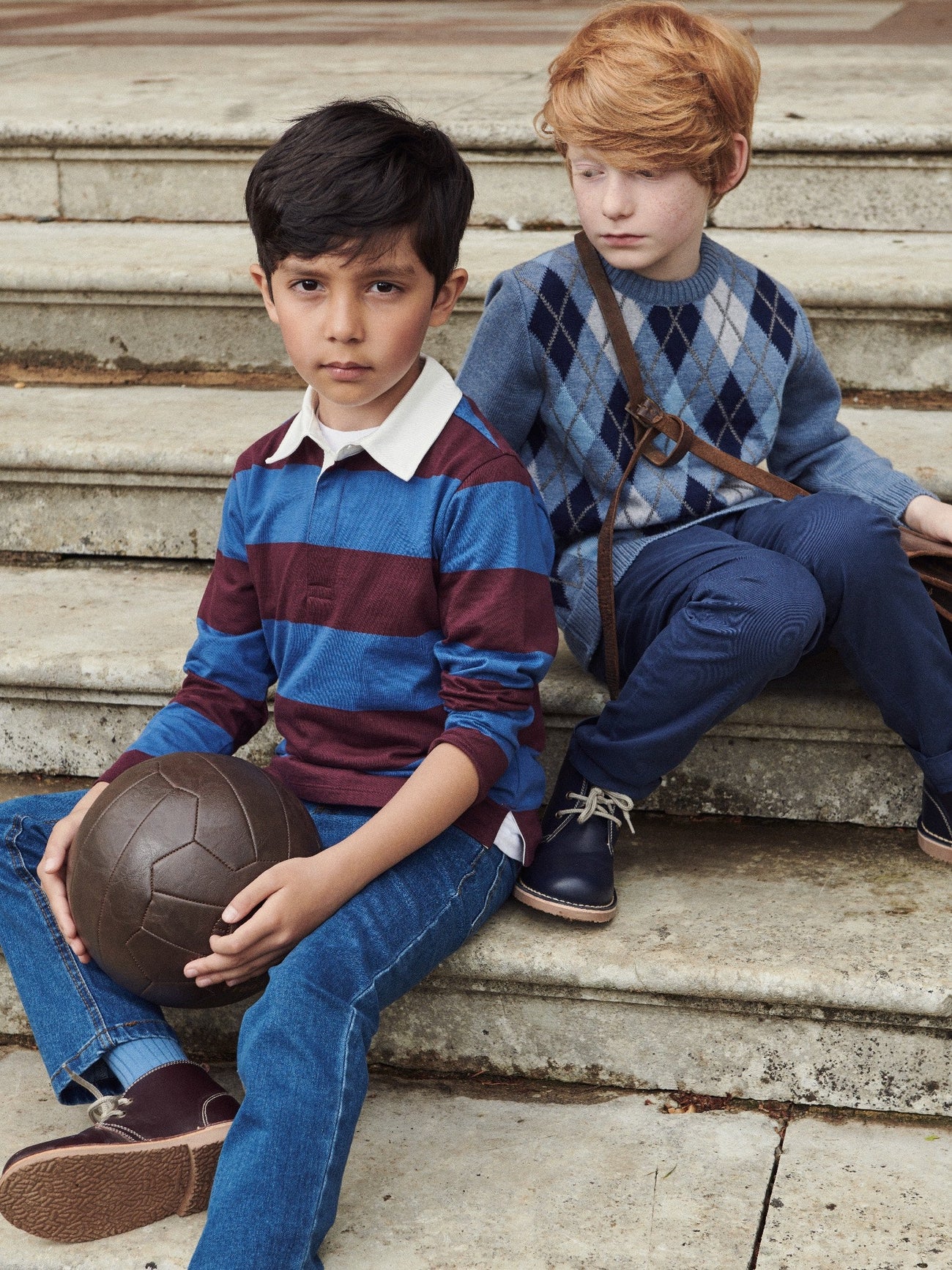 Blue Melange Fito Merino Boy Jumper