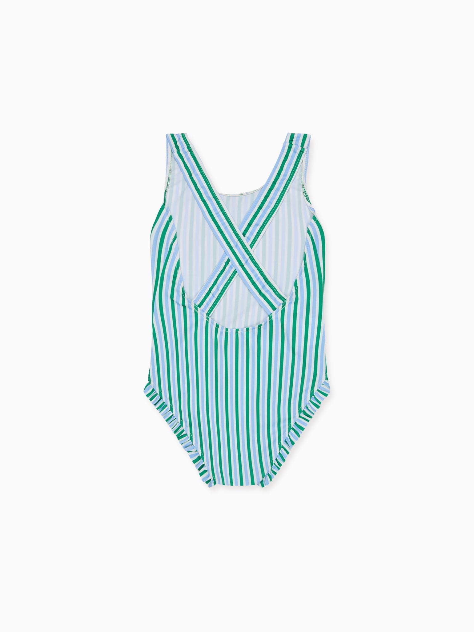 Green Stripe Bessie Girl Swimsuit