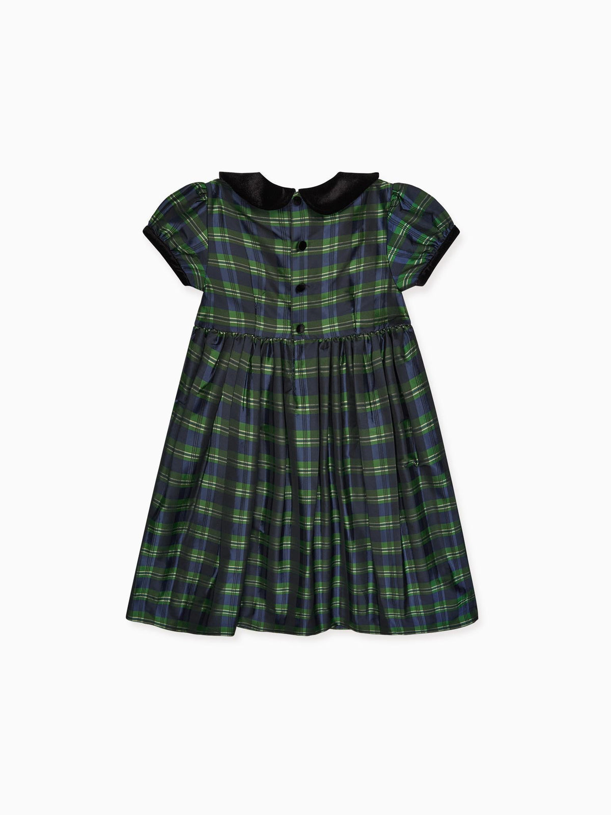 Navy Check Valentina Taffeta Girl Dress