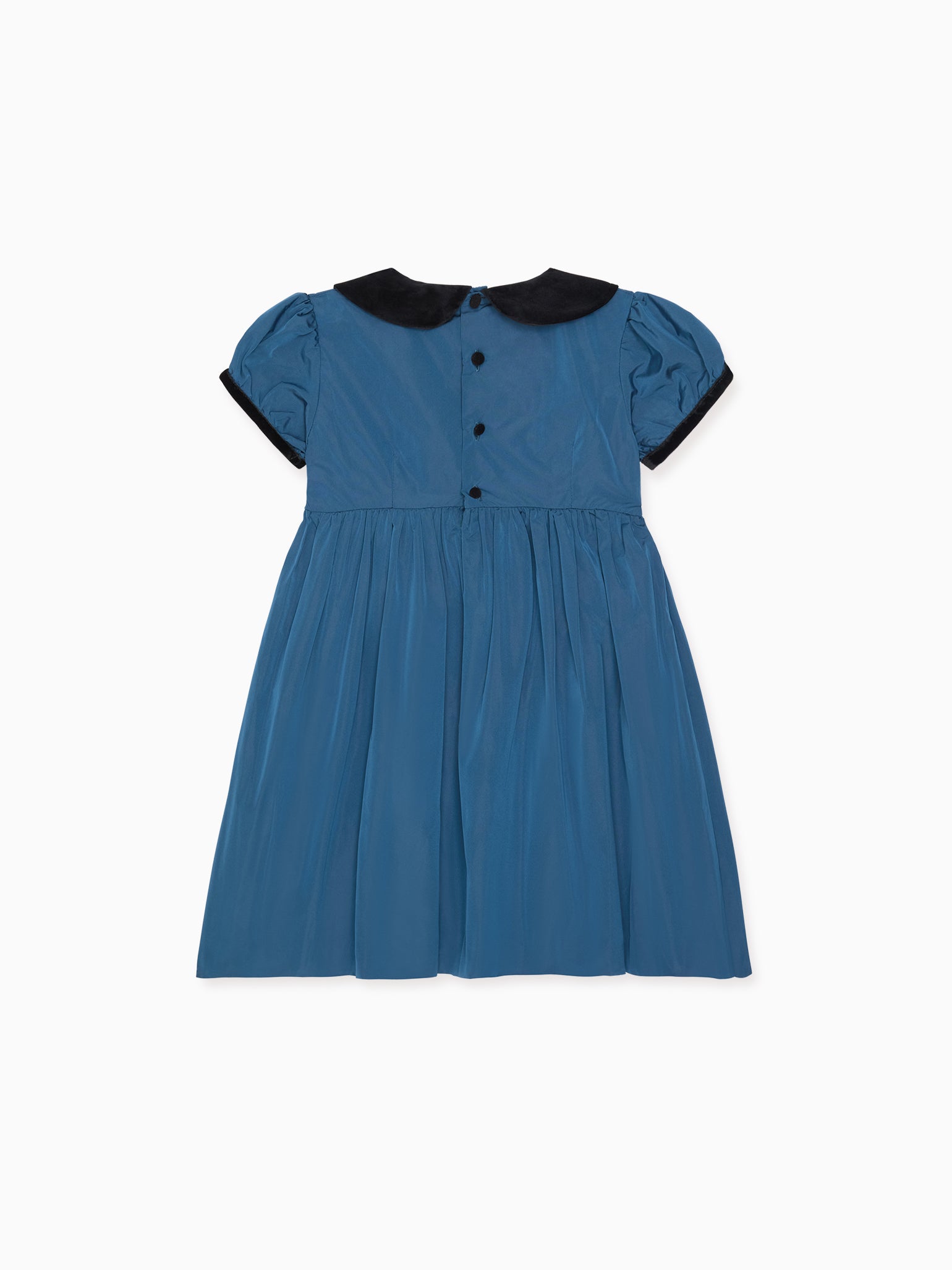 Petrol Blue Valentina Taffeta Girl Dress