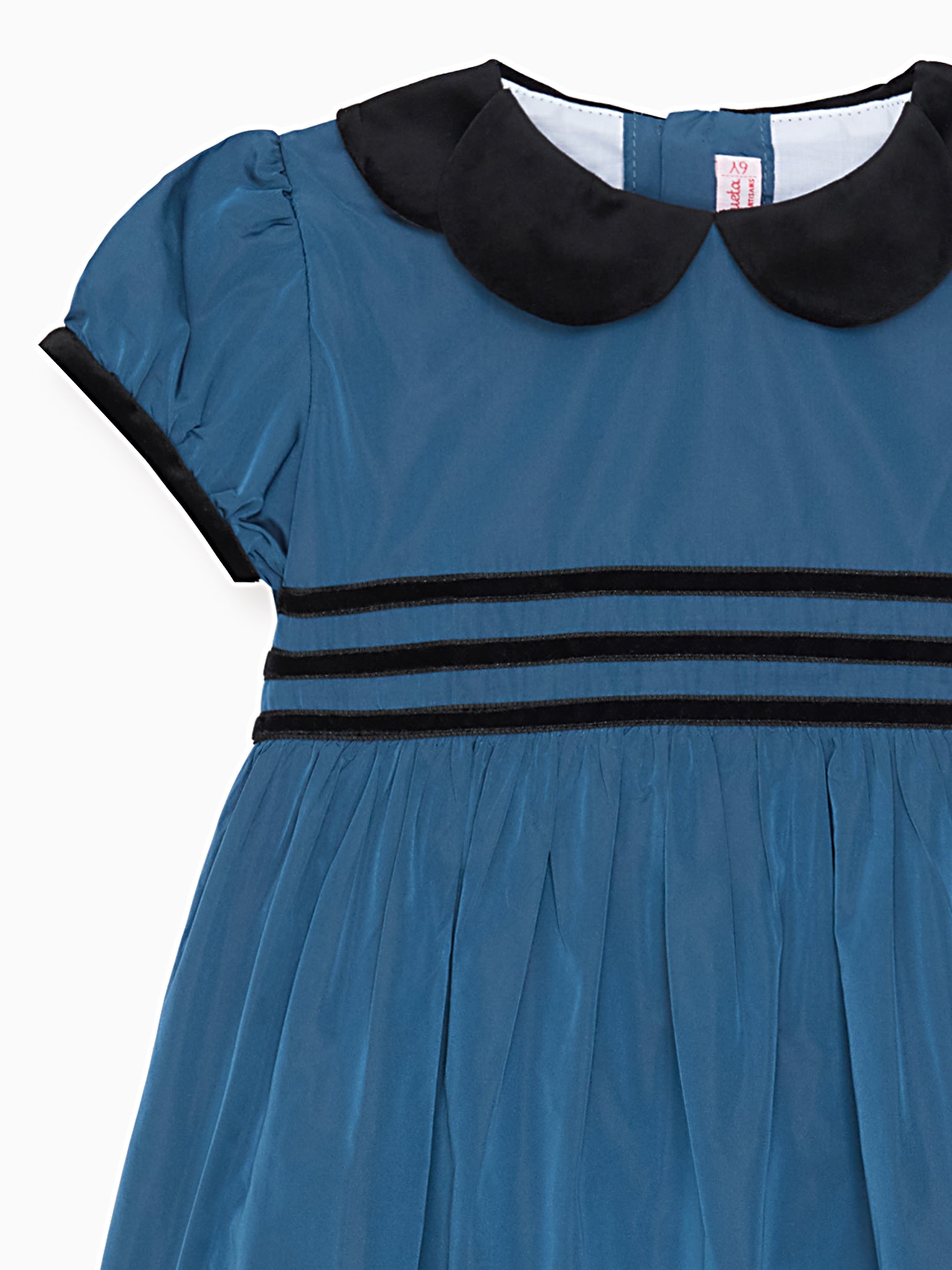 Petrol Blue Valentina Taffeta Girl Dress