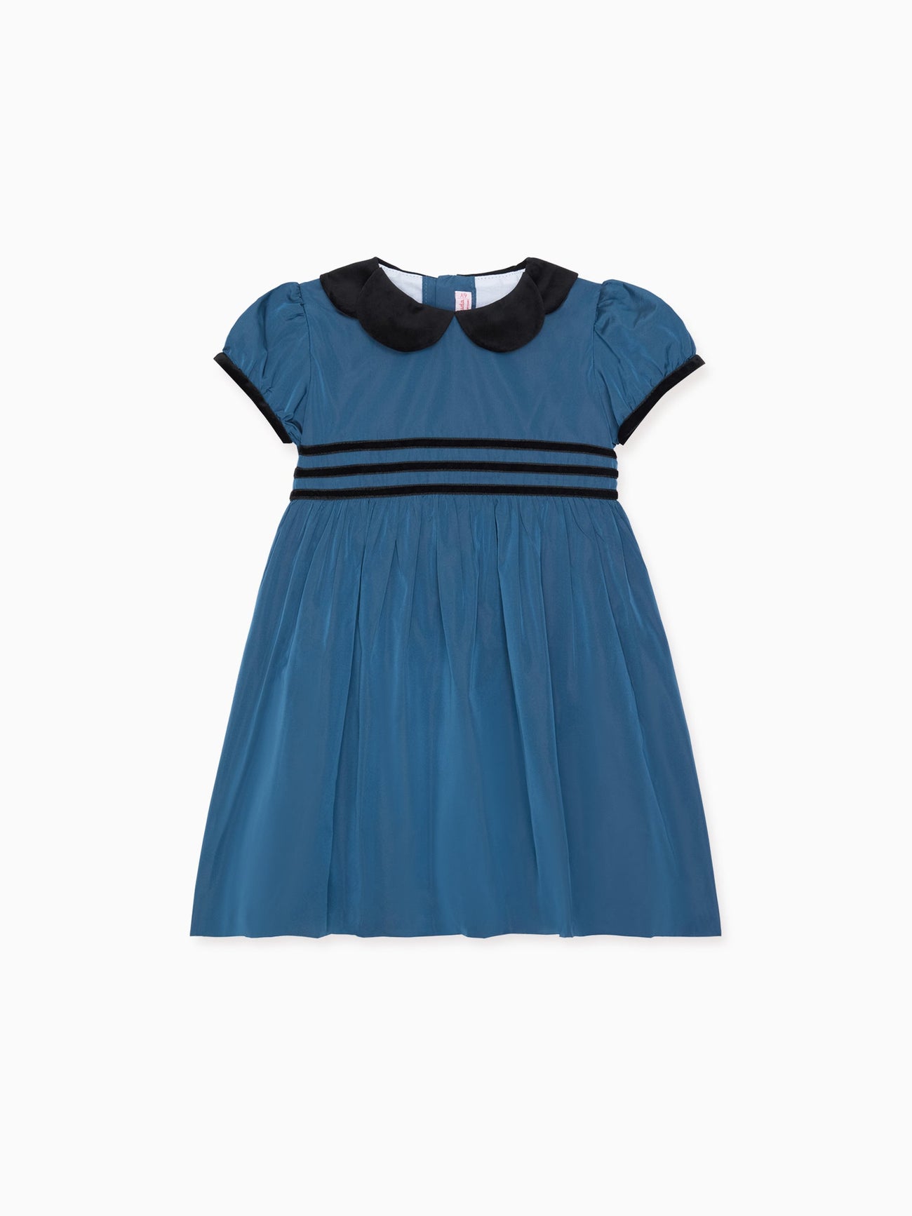 Petrol Blue Valentina Taffeta Girl Dress
