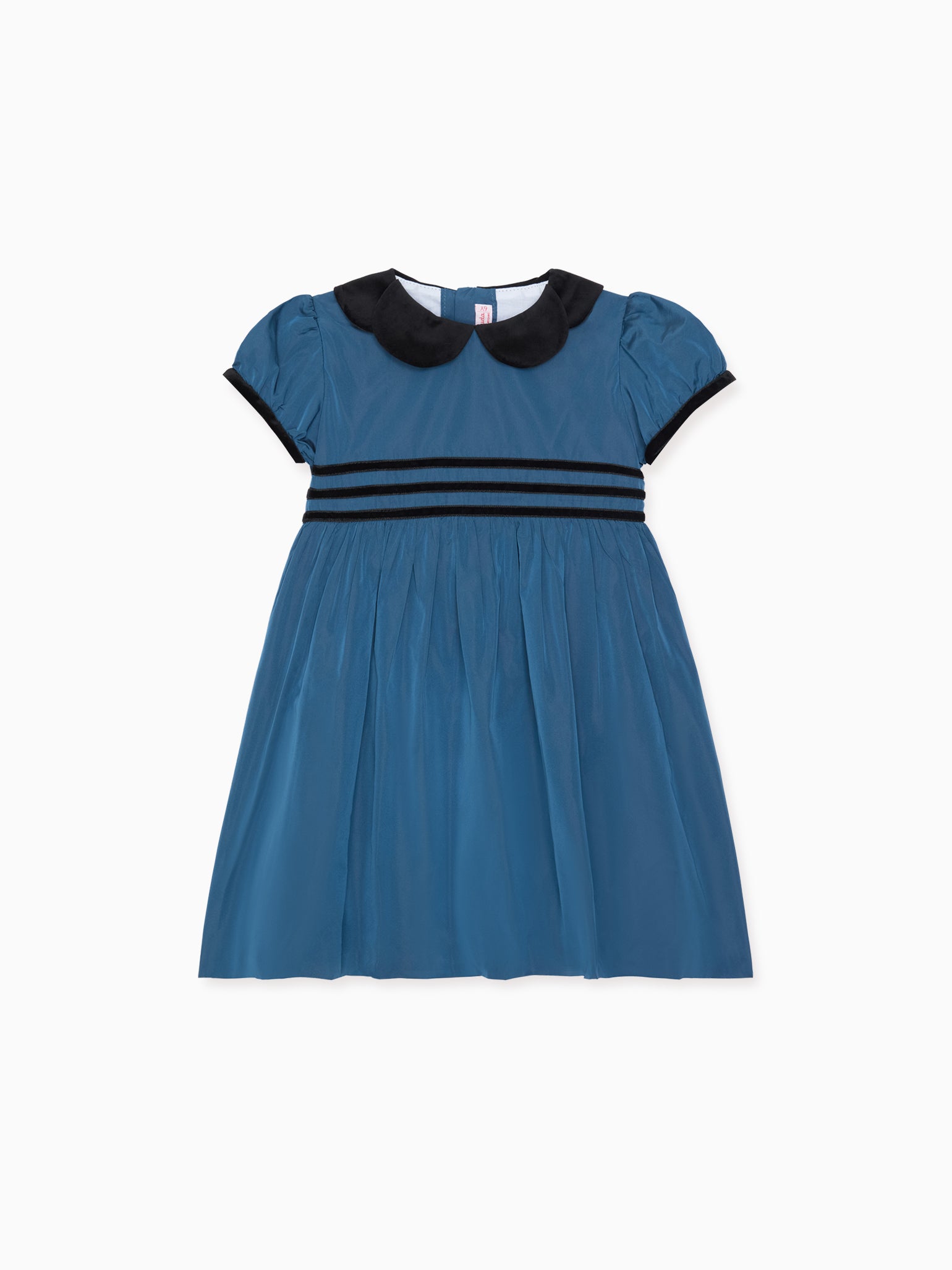 Petrol Blue Valentina Taffeta Girl Dress