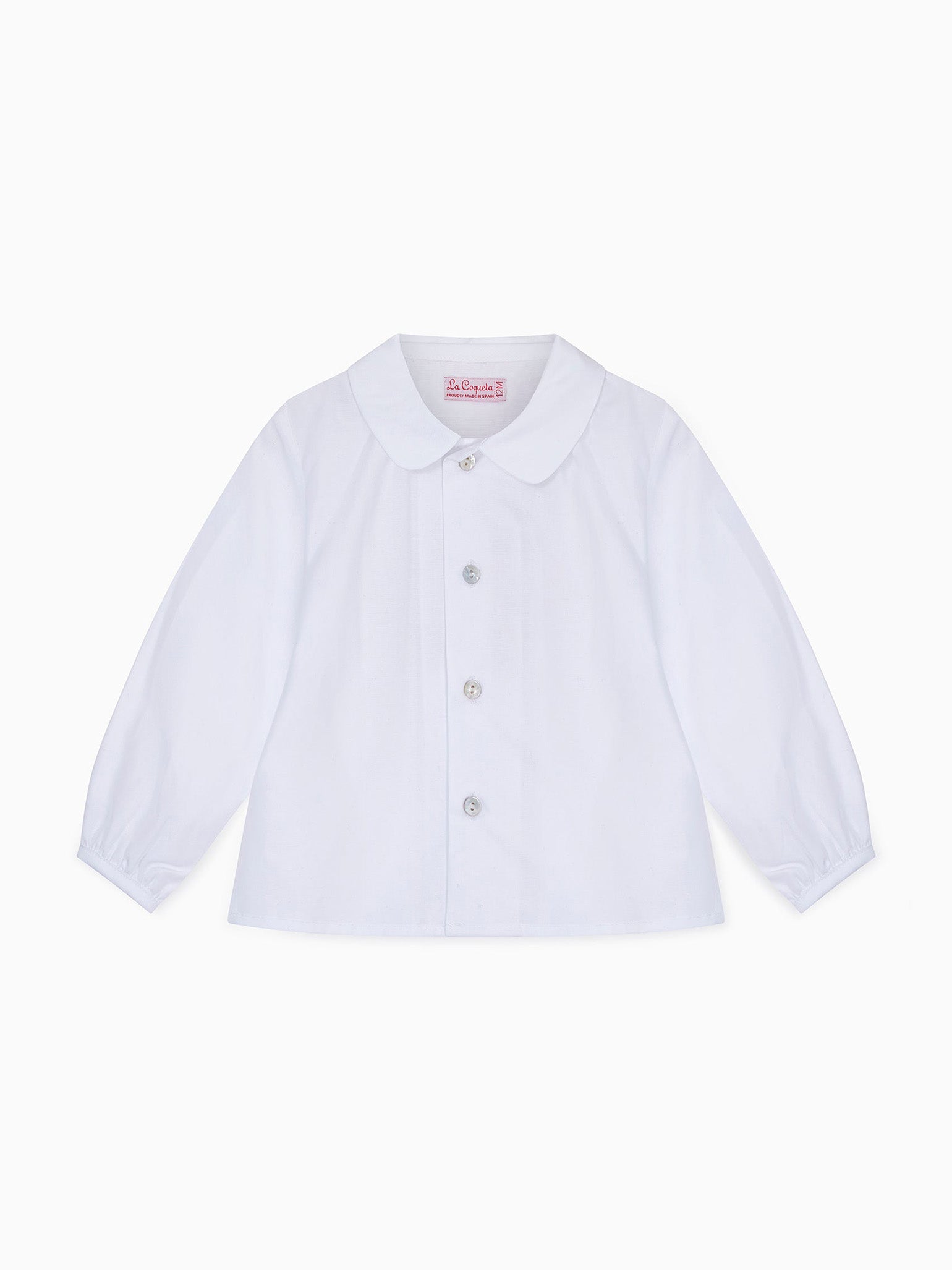 White Bara Long Sleeve Baby Shirt