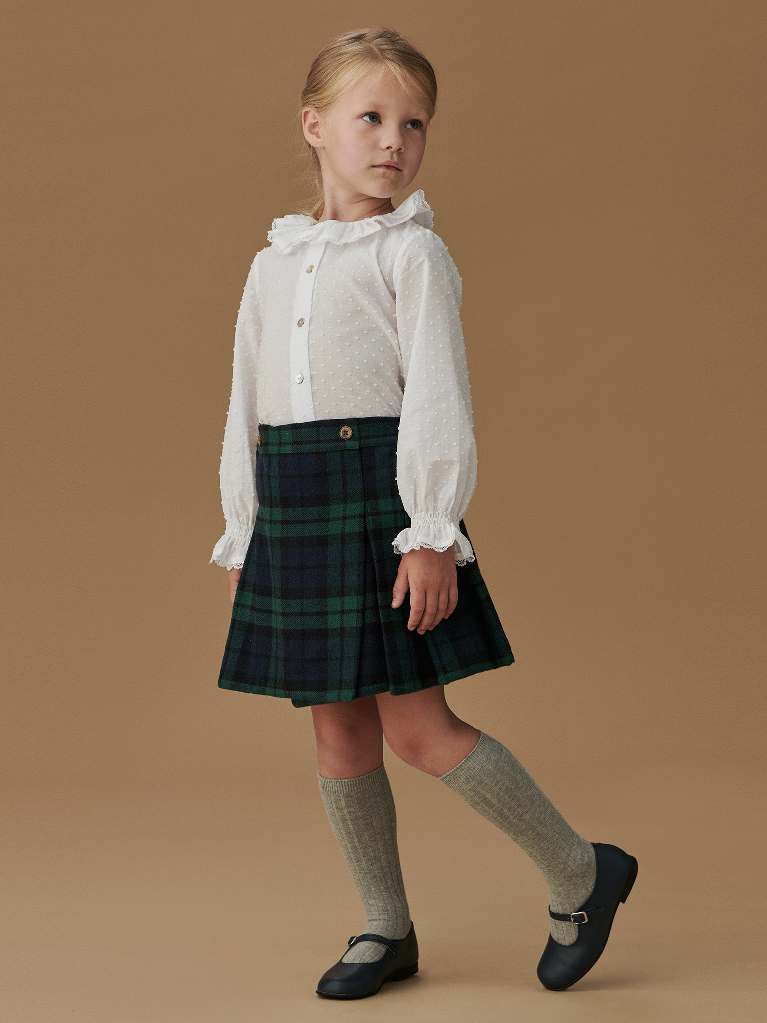 Green Tartan Zola Girl Kilt Skirt
