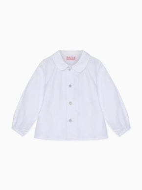 White Bara Long Sleeve Baby Shirt