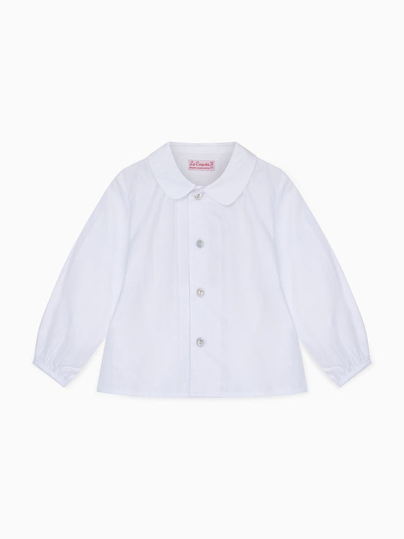 White Bara Long Sleeve Baby Shirt
