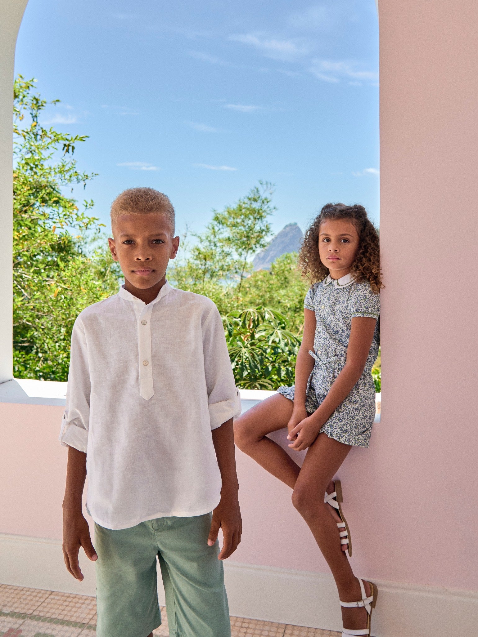 Blue Floral Winslet Girl Playsuit