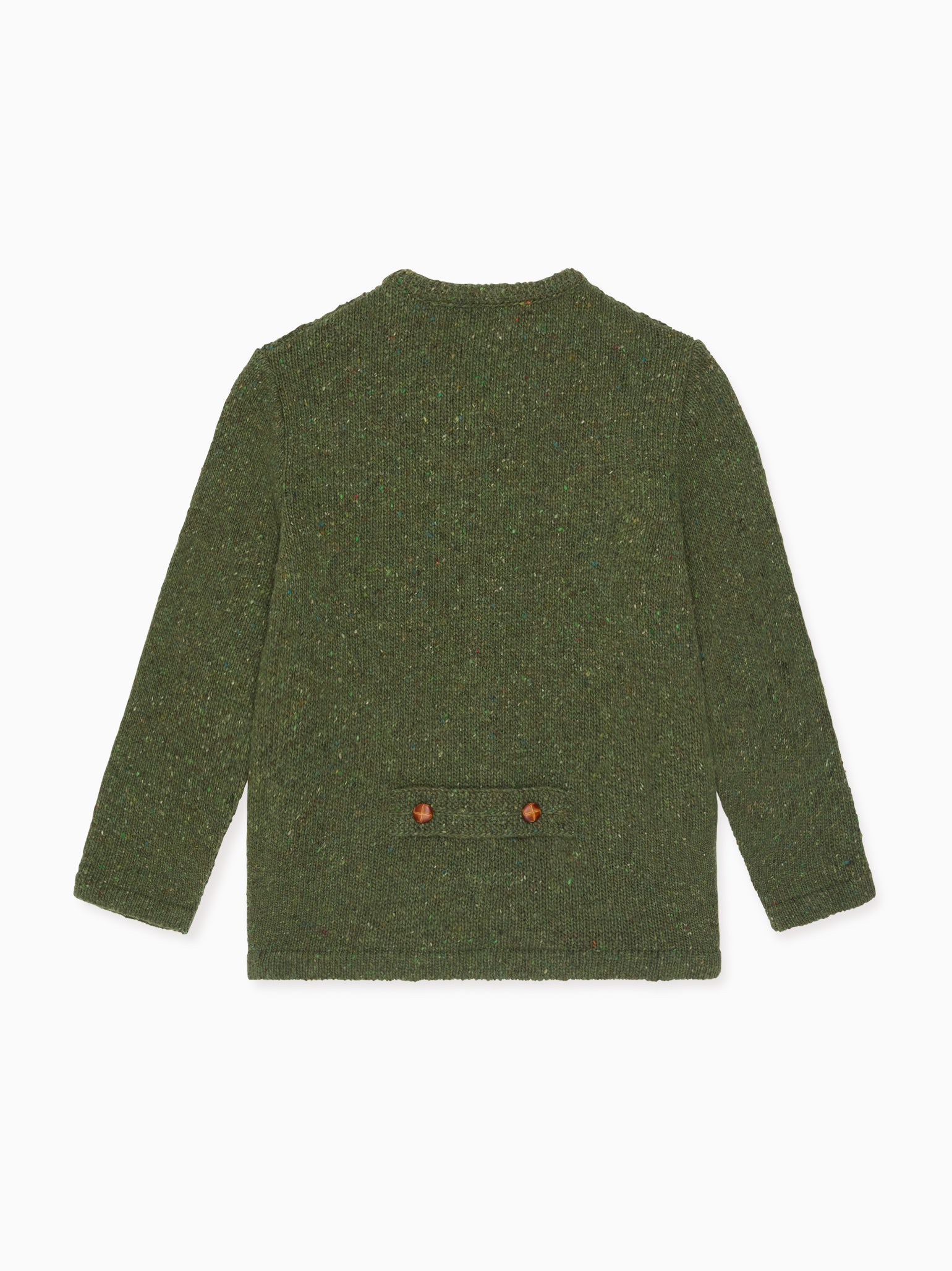 Olive Green Zas Merino Boy Cardigan