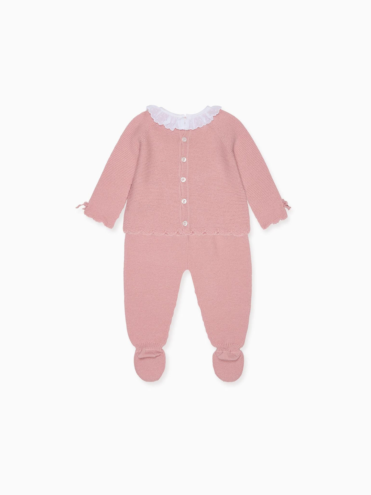 Dusty Pink Leonor Merino Baby Girl Knitted Gift Box Set