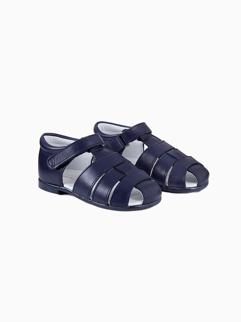 Navy Leather Toddler Toledo Sandals