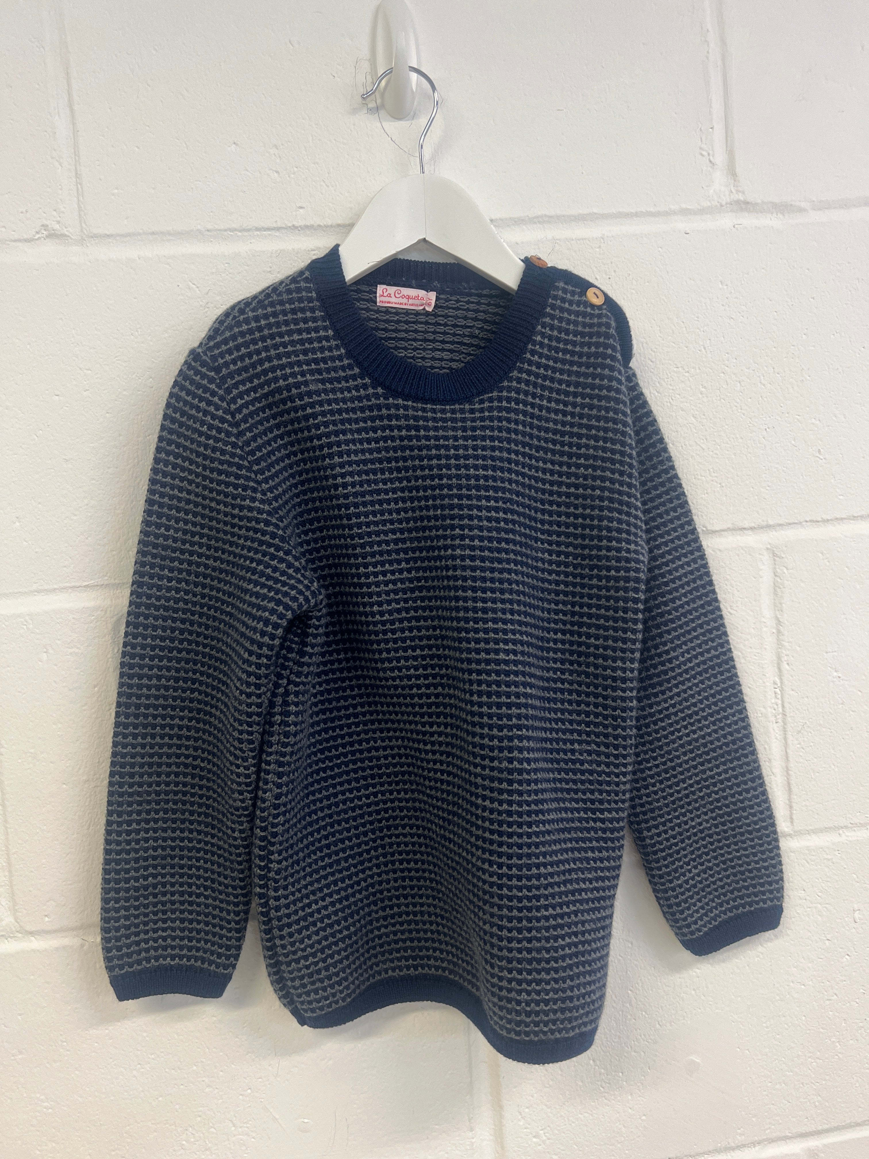 Blue Bromo Merino Jacquard Boy Jumper