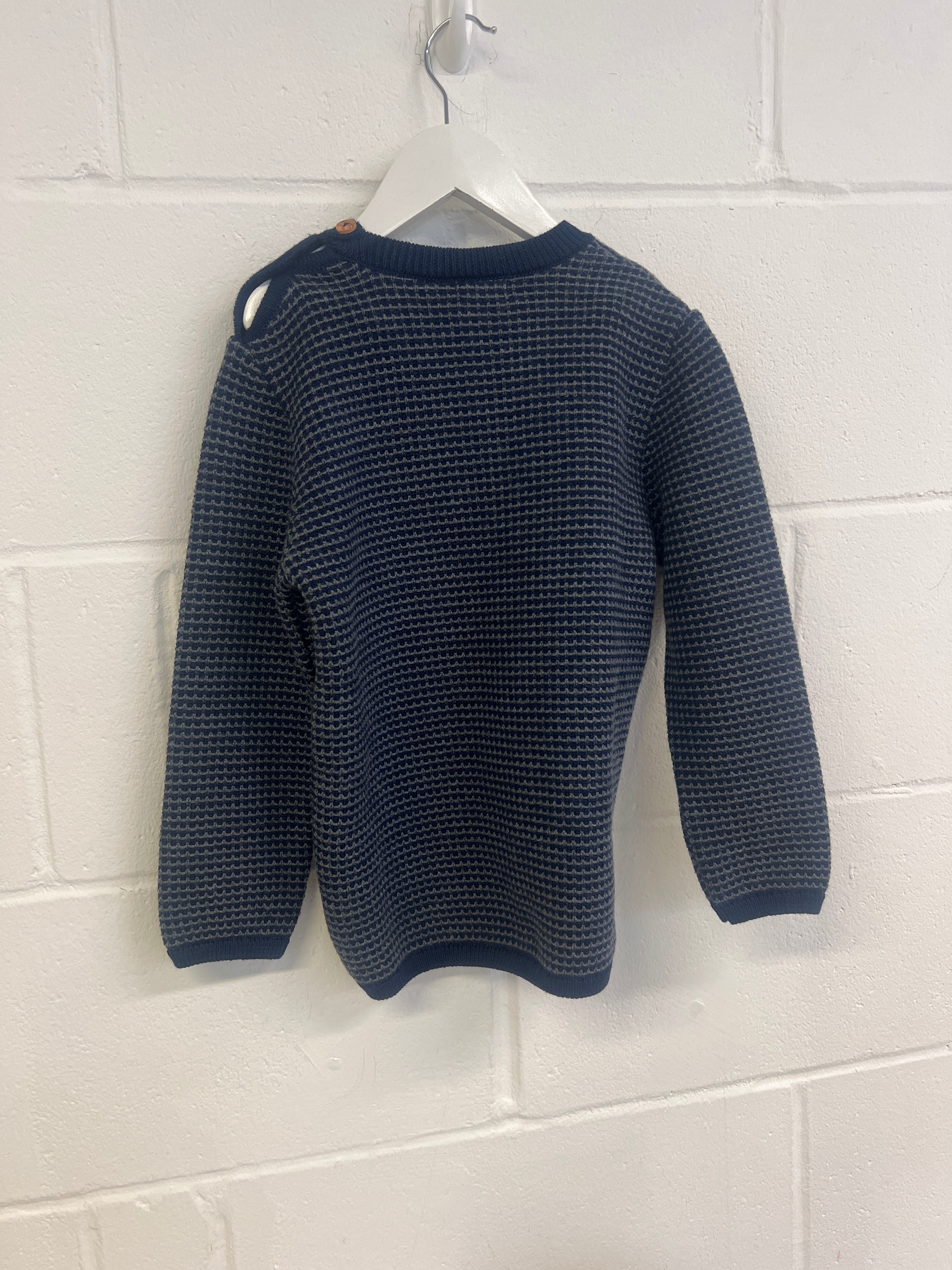 Blue Bromo Merino Jacquard Boy Jumper