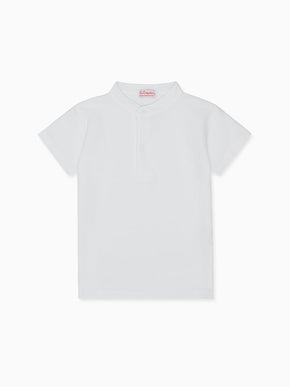 White Alcon Boy Polo Shirt