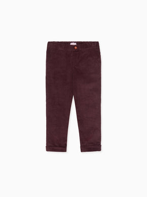 Burgundy Benito Boy Pants