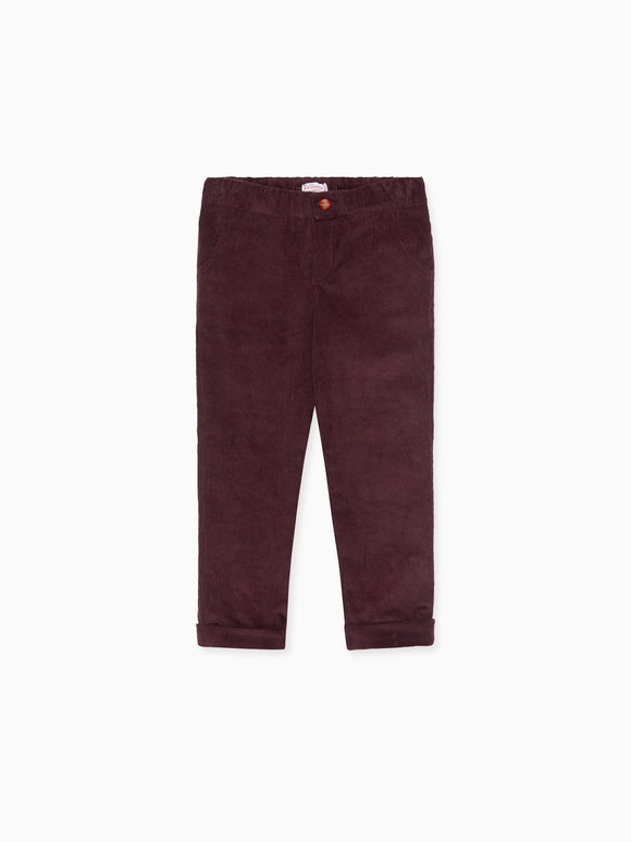 Burgundy Benito Boy Pants