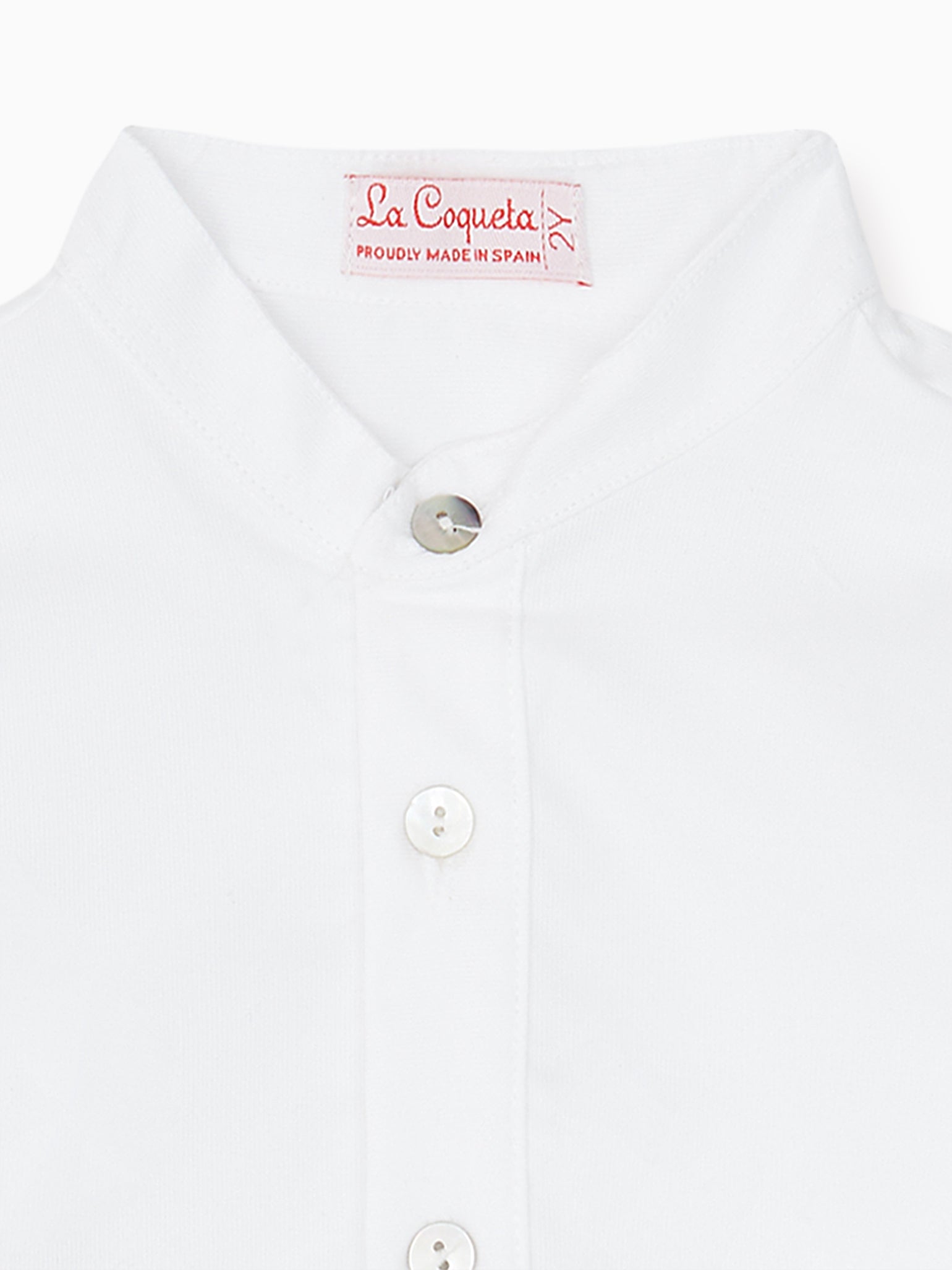 White Jazmin Cotton Long Sleeve Boy Shirt