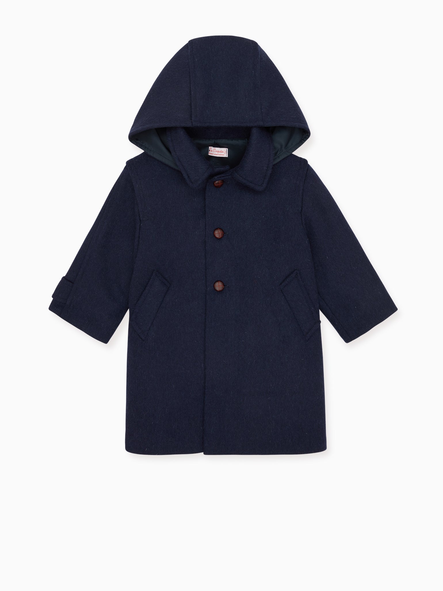 Navy Loden Kids Wool Coat