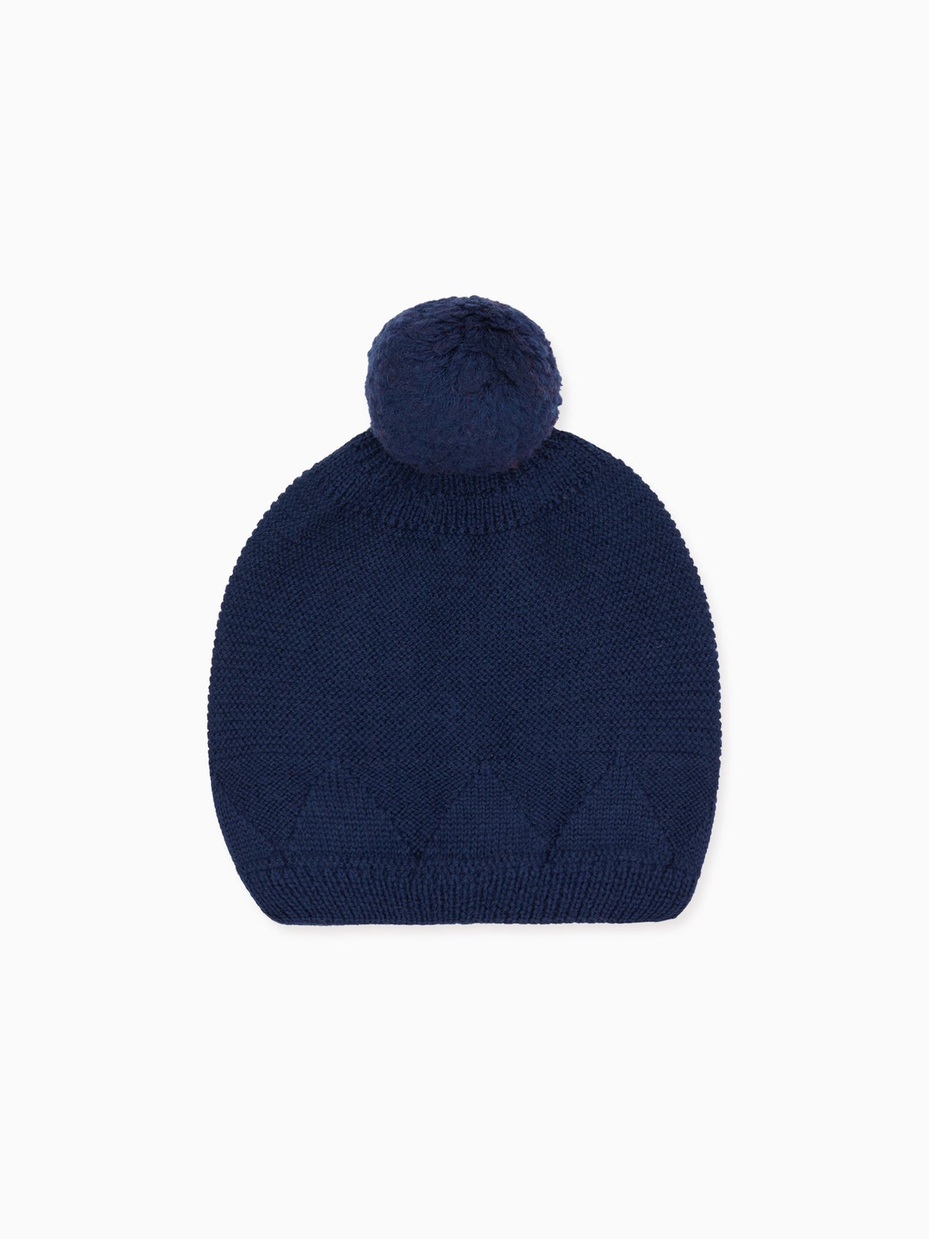Navy Merino Kids Bobble Hat