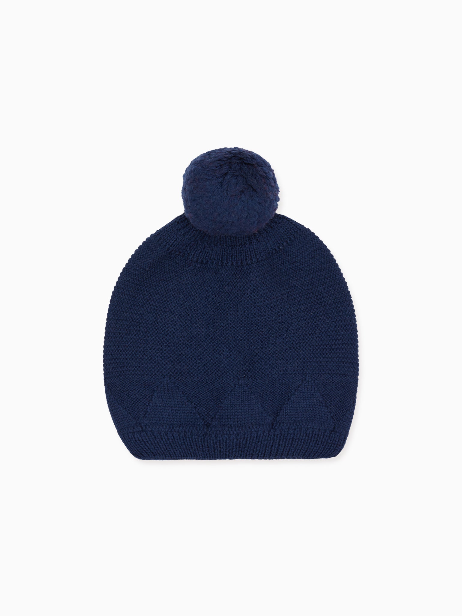 Navy Merino Kids Bobble Hat